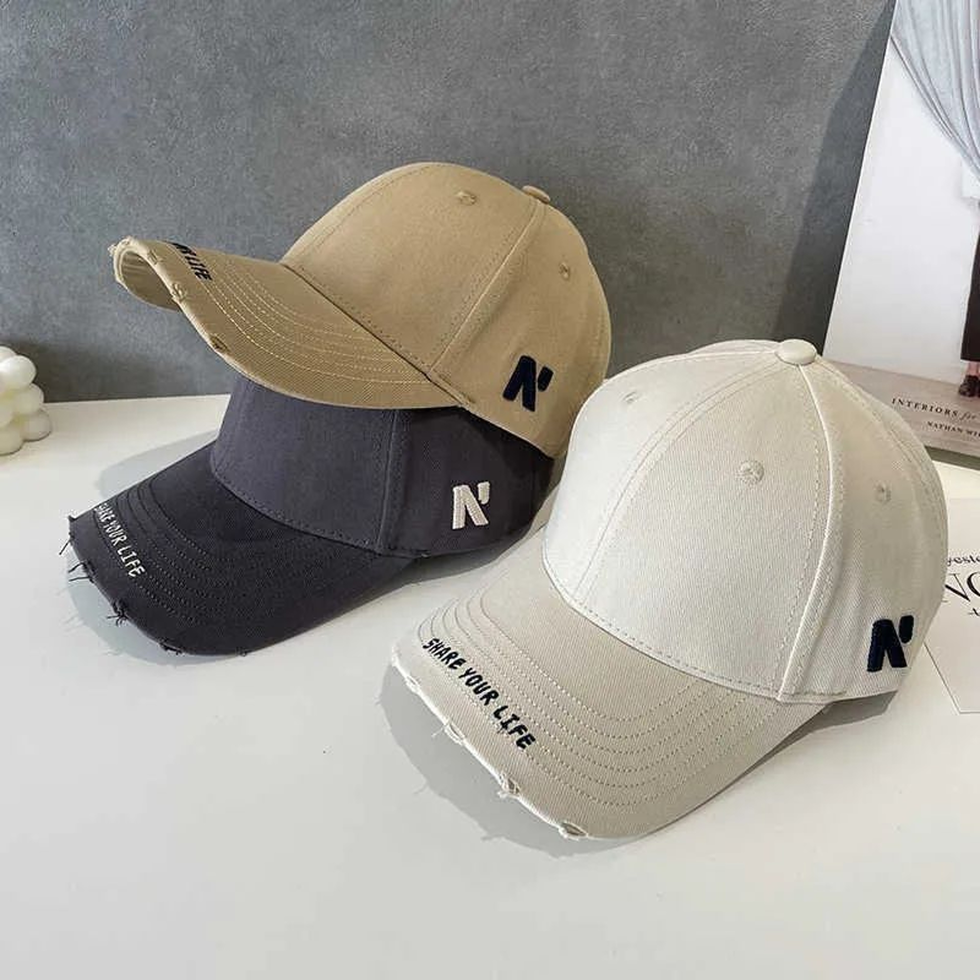 Adjustable Denim Baseball Cap With Side Embroidery And Ventilation Holes 1