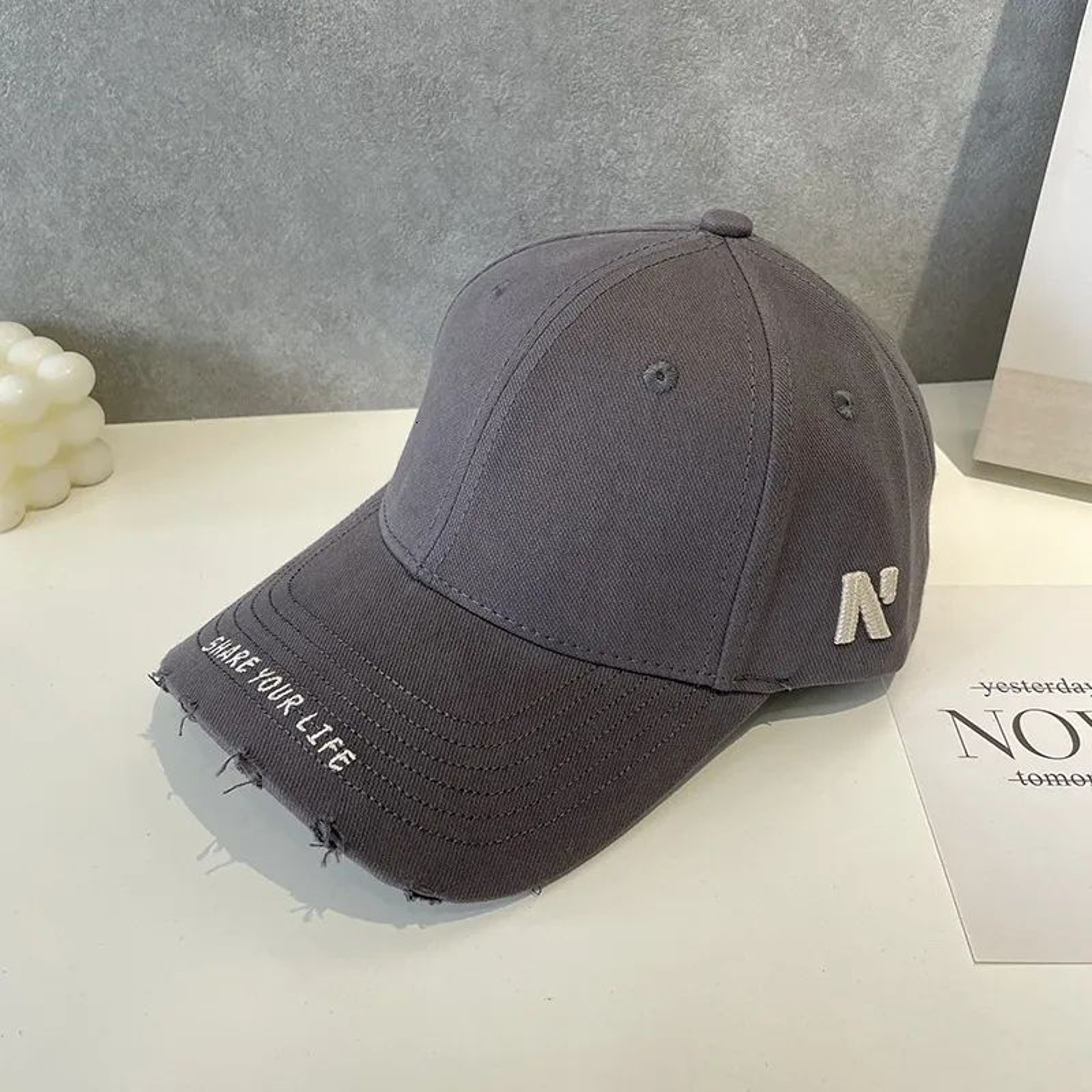 Adjustable Denim Baseball Cap With Side Embroidery And Ventilation Holes 6