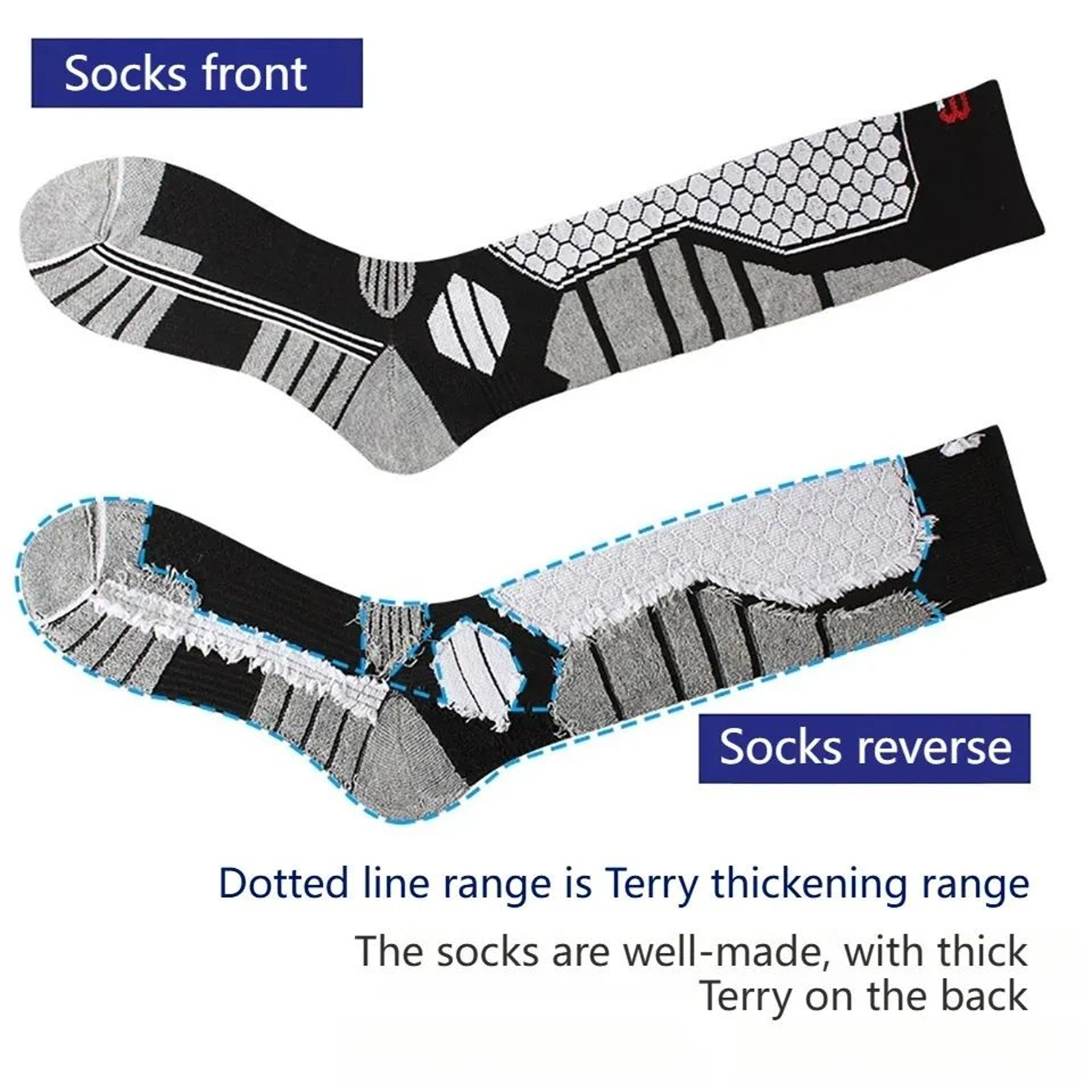 Winter Warm Ski Socks Thickened Unisex Socks For Skiing And Hiking 1