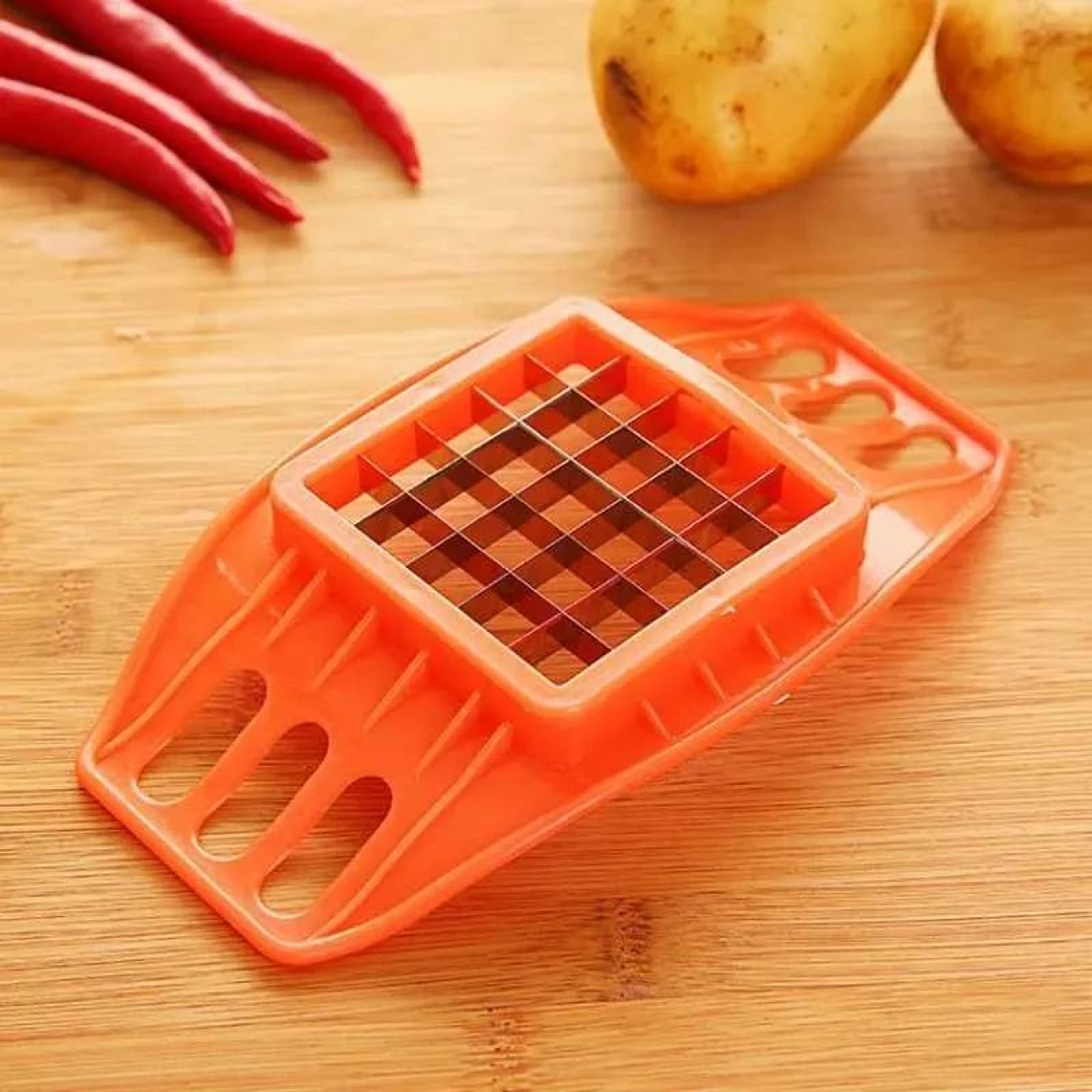 Stainless Steel Potato Slicer And Vegetable Cutter With 4