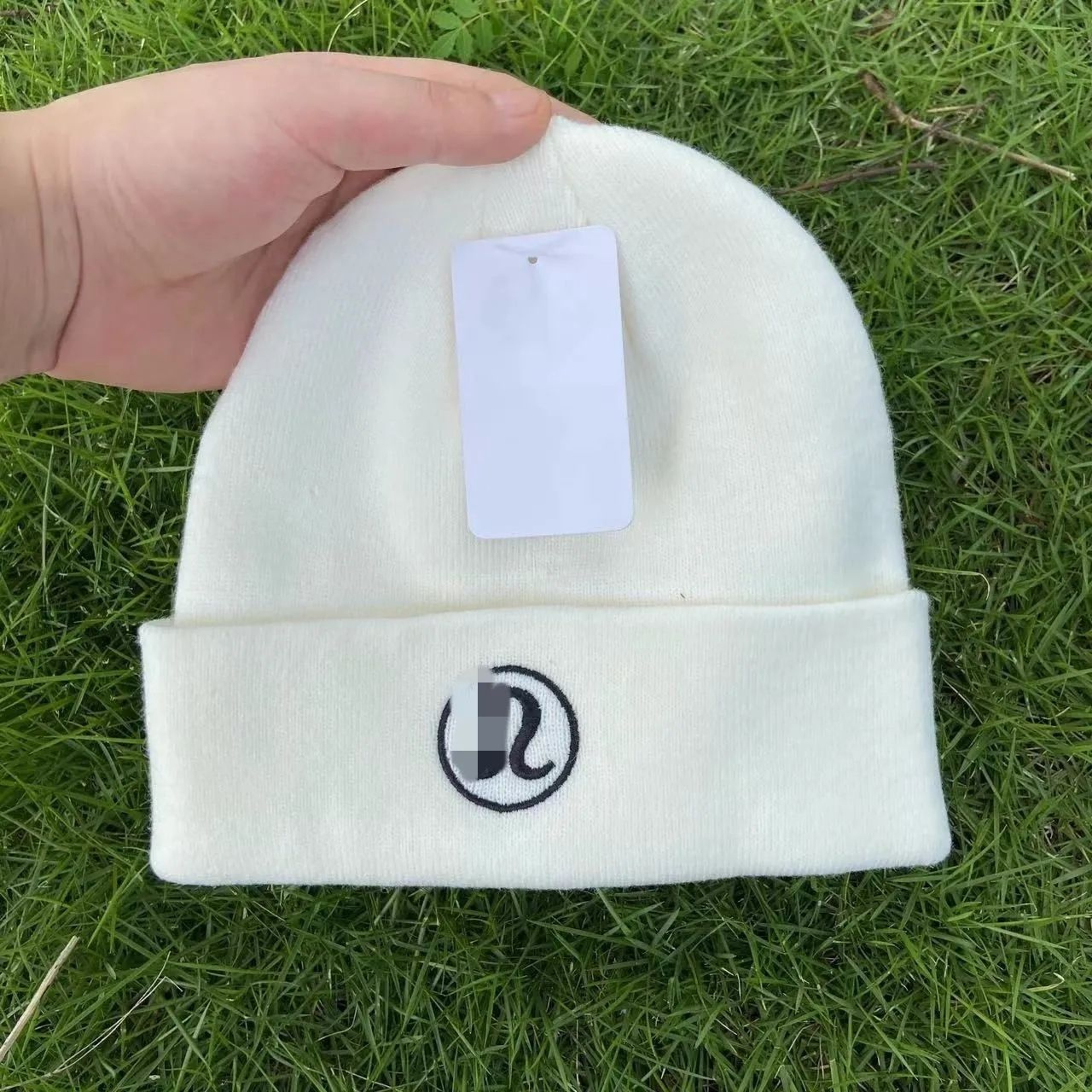Unisex Acrylic Knit Beanie Hat With Embroidered Geometric Design For Fall And Winter 5