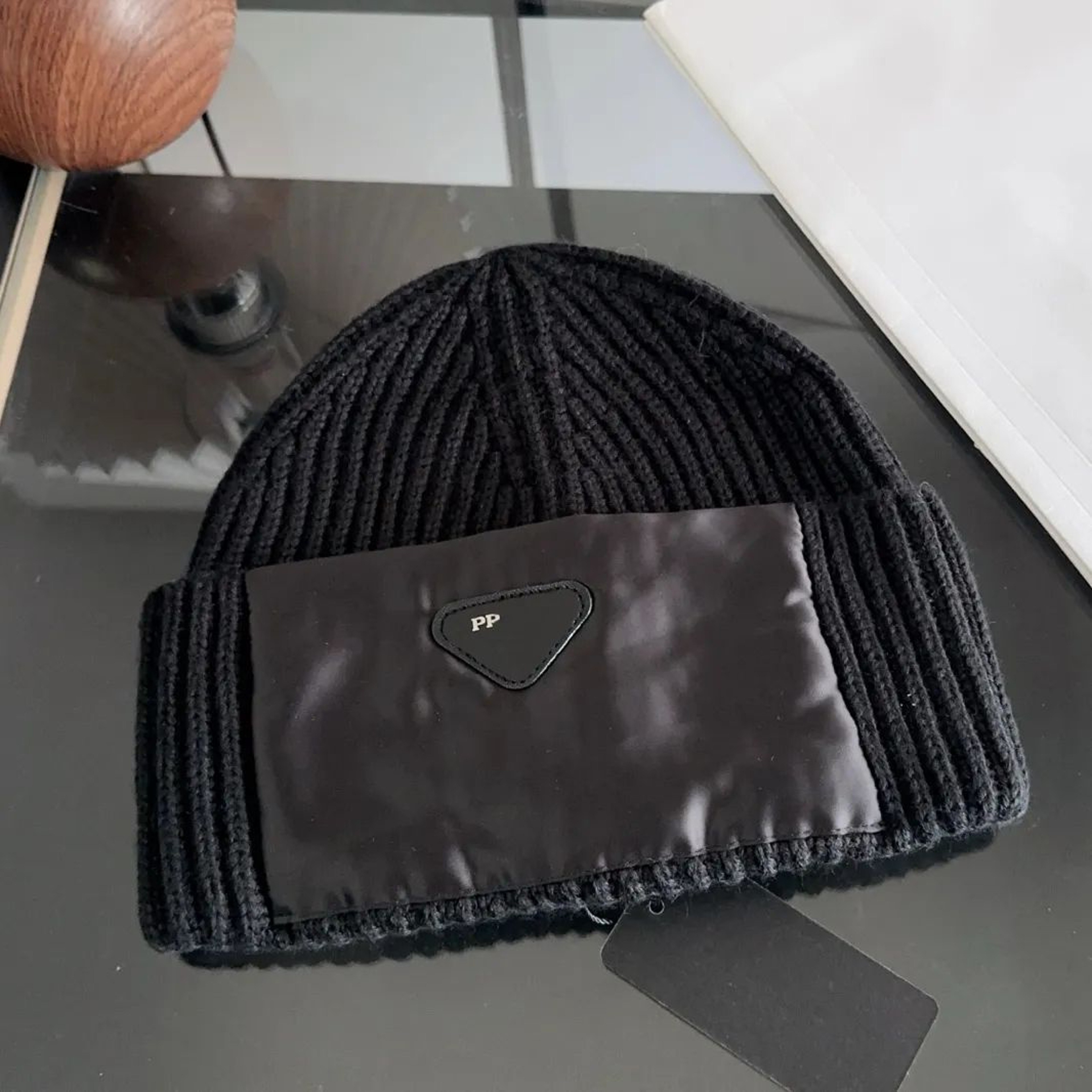 Unisex Cotton Beanie Hat With Printed Patchwork Design For Casual Outdoor Wear 0