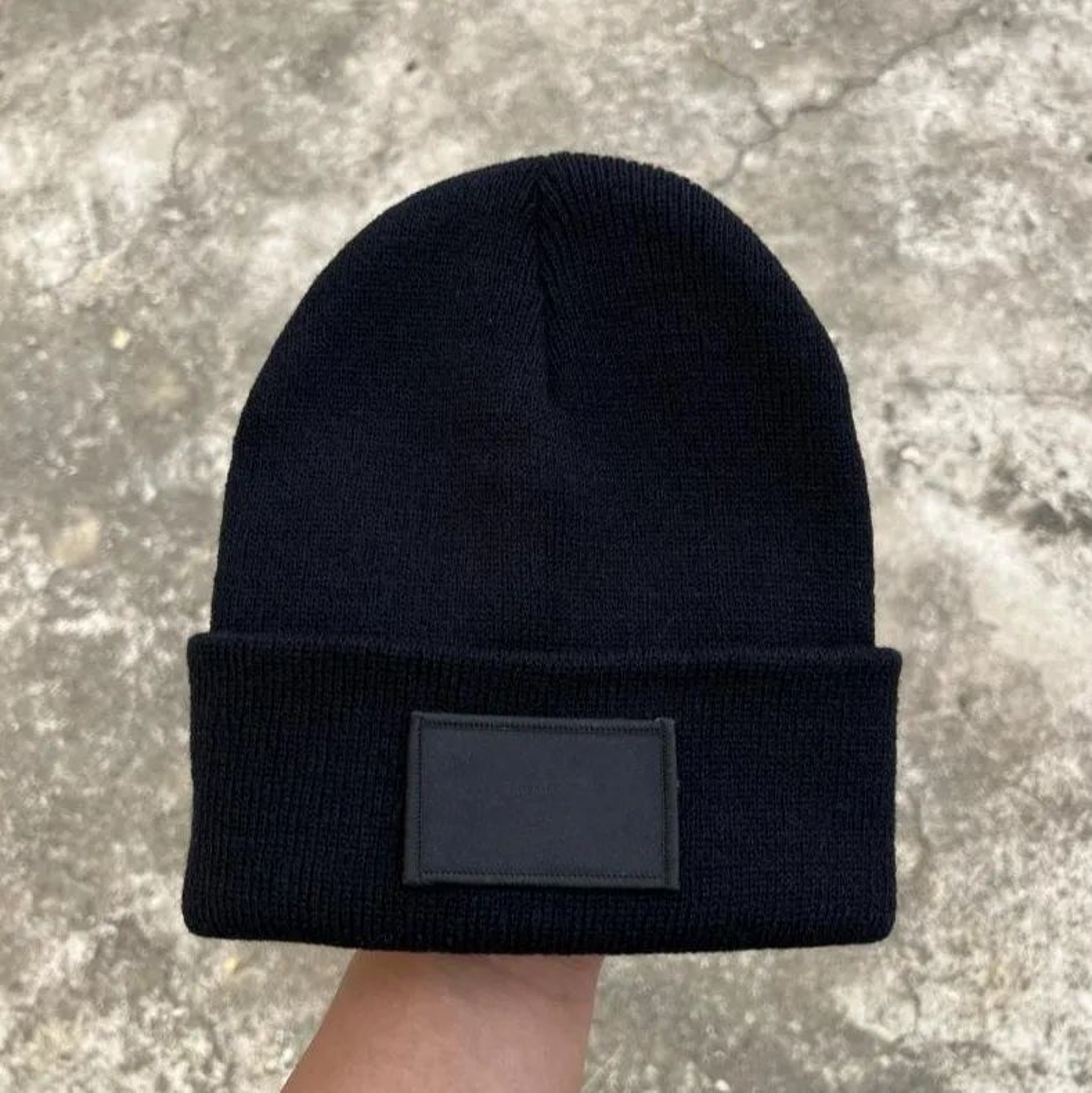 Unisex Knitted Winter Beanie Hat With Double Layer Warm Acrylic Design 2