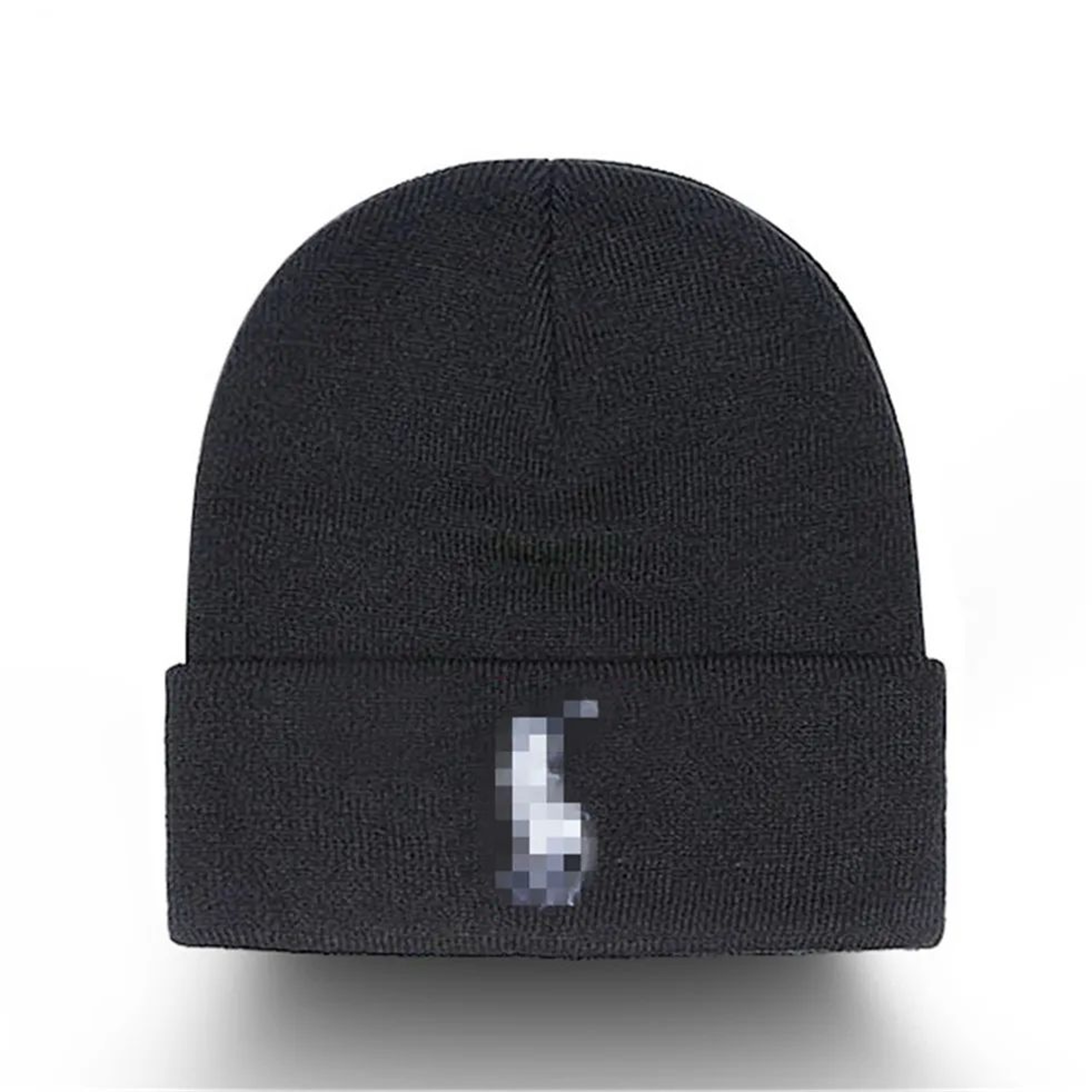 Unisex Cotton Knit Beanie Hat With Embroidered Letter Design For Winter 1