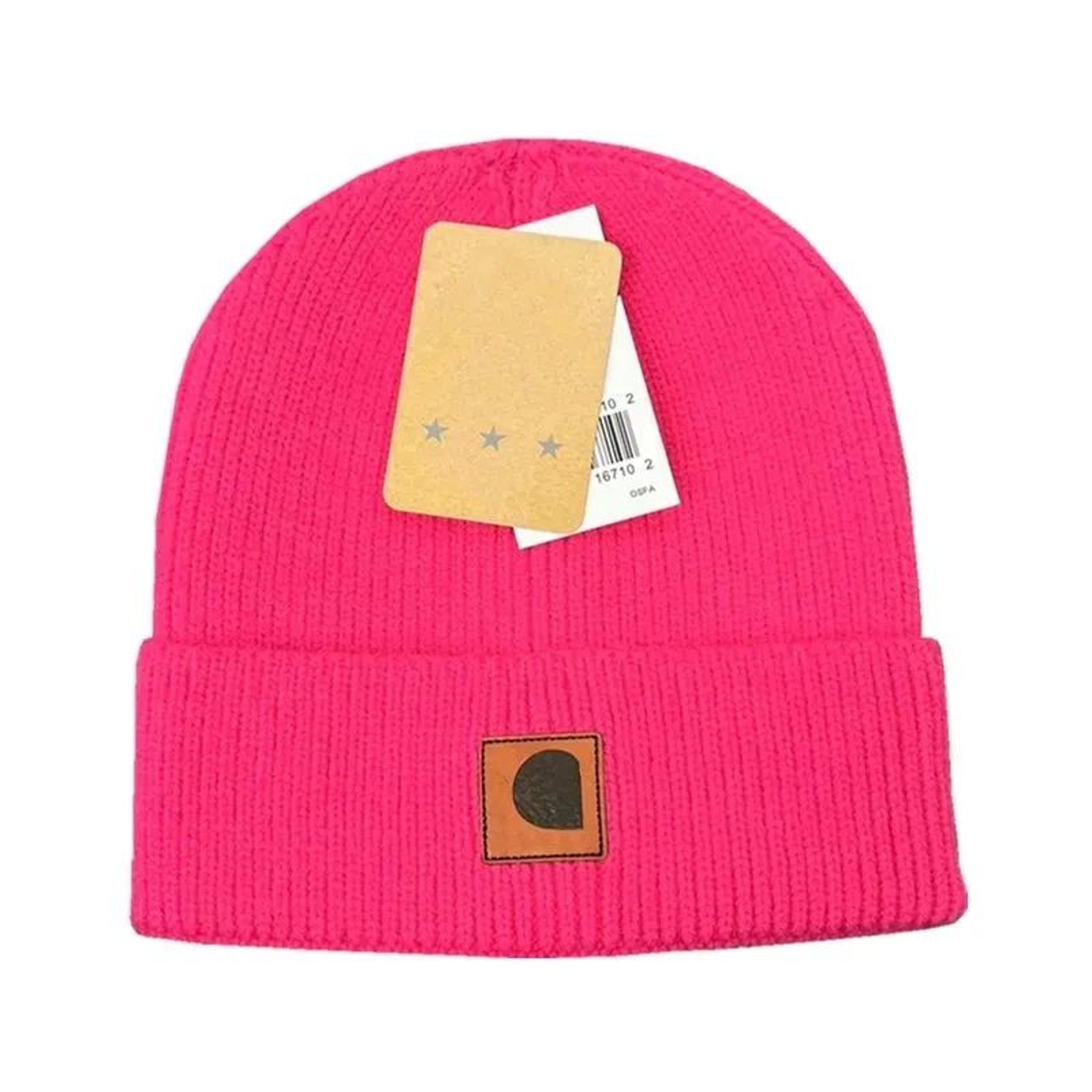 Unisex Winter Knit Beanie Hat With Letter Pattern And Fitted Skull Cap Design 3