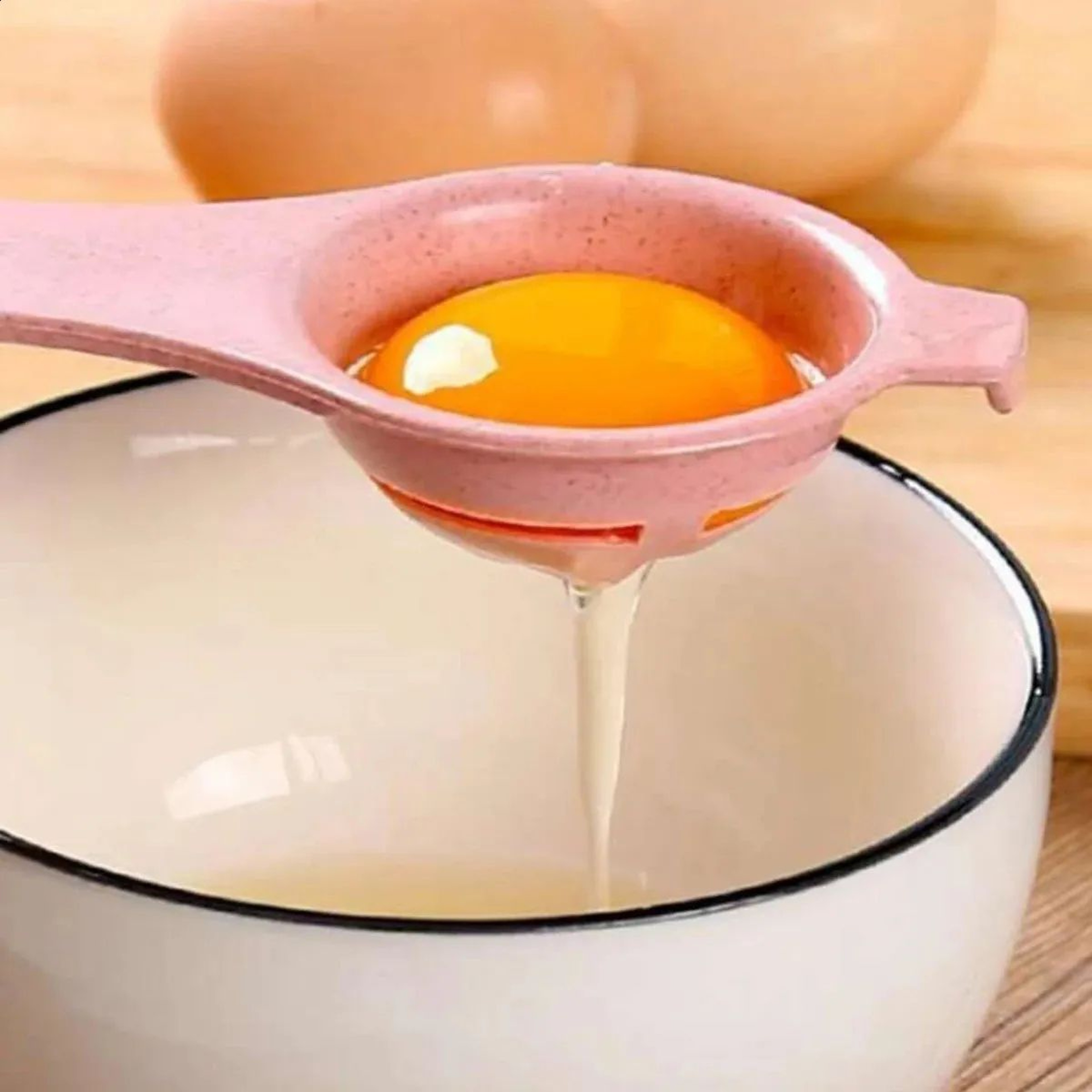 Egg Separator Ceramic Yolk And White Divider With Wheat Stalk Design 2