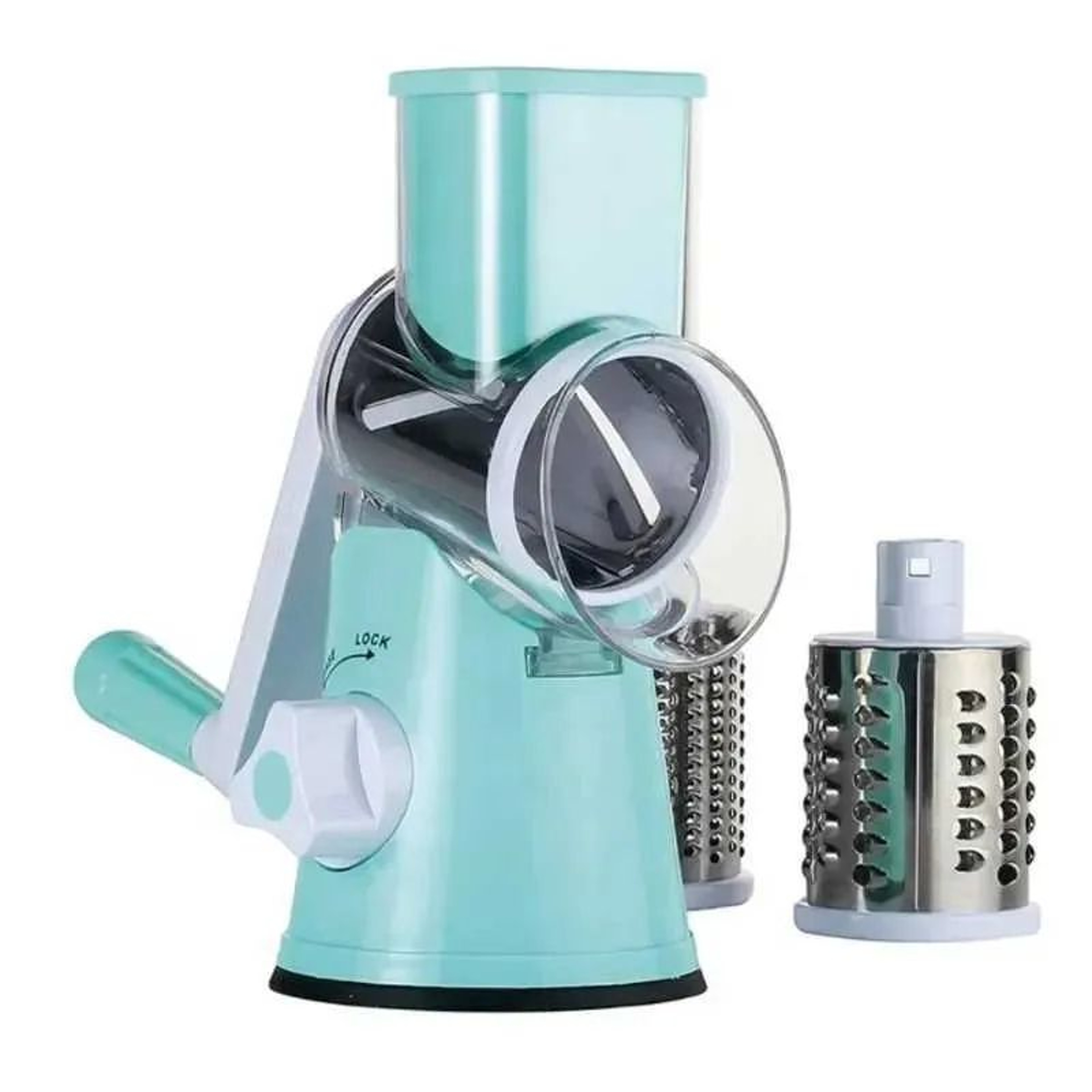 Rotary Vegetable Slicer And Cheese Grater With Stainless Steel Drums 6