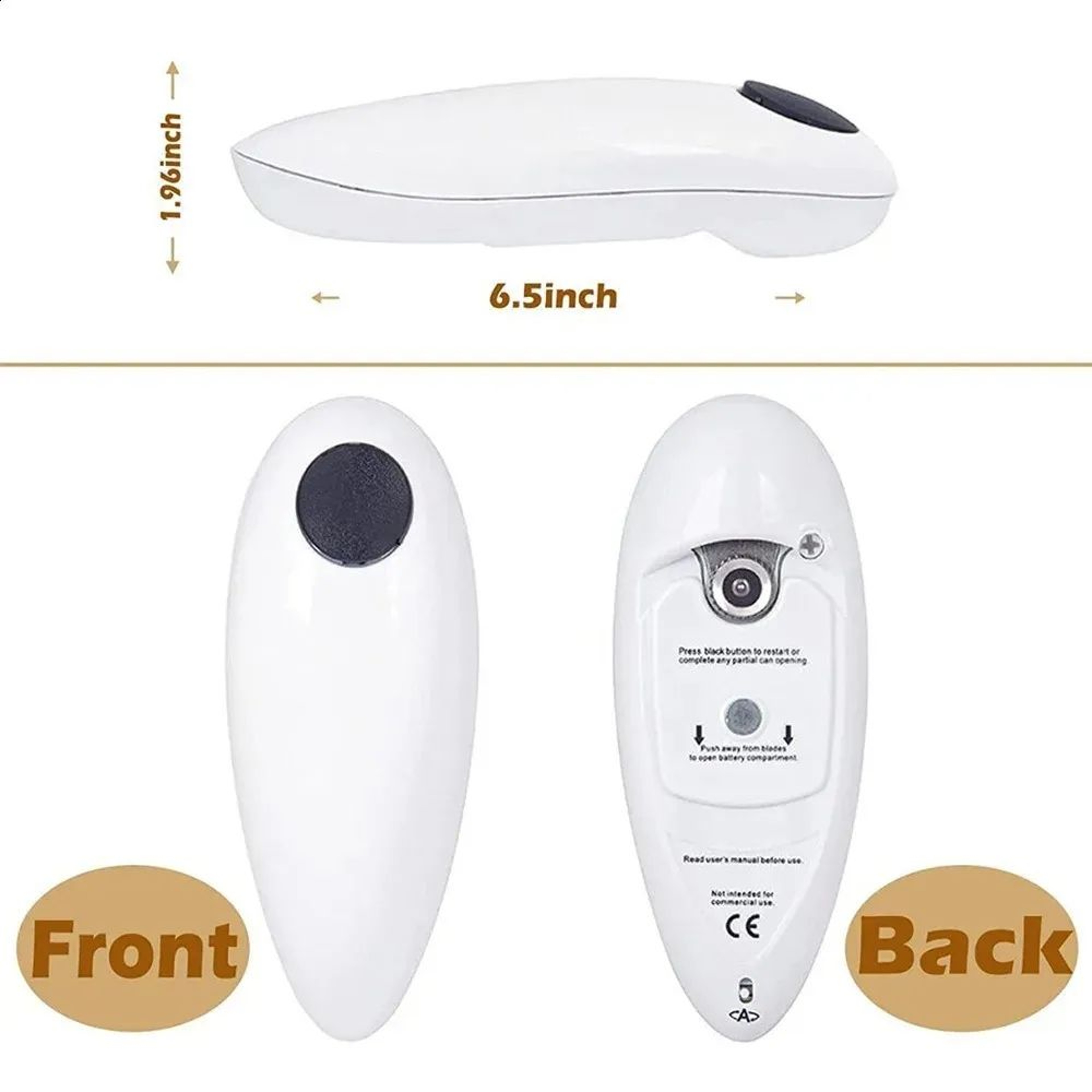 Automatic Electric Can Opener With Smooth Edge Cutting And Handheld Design 5