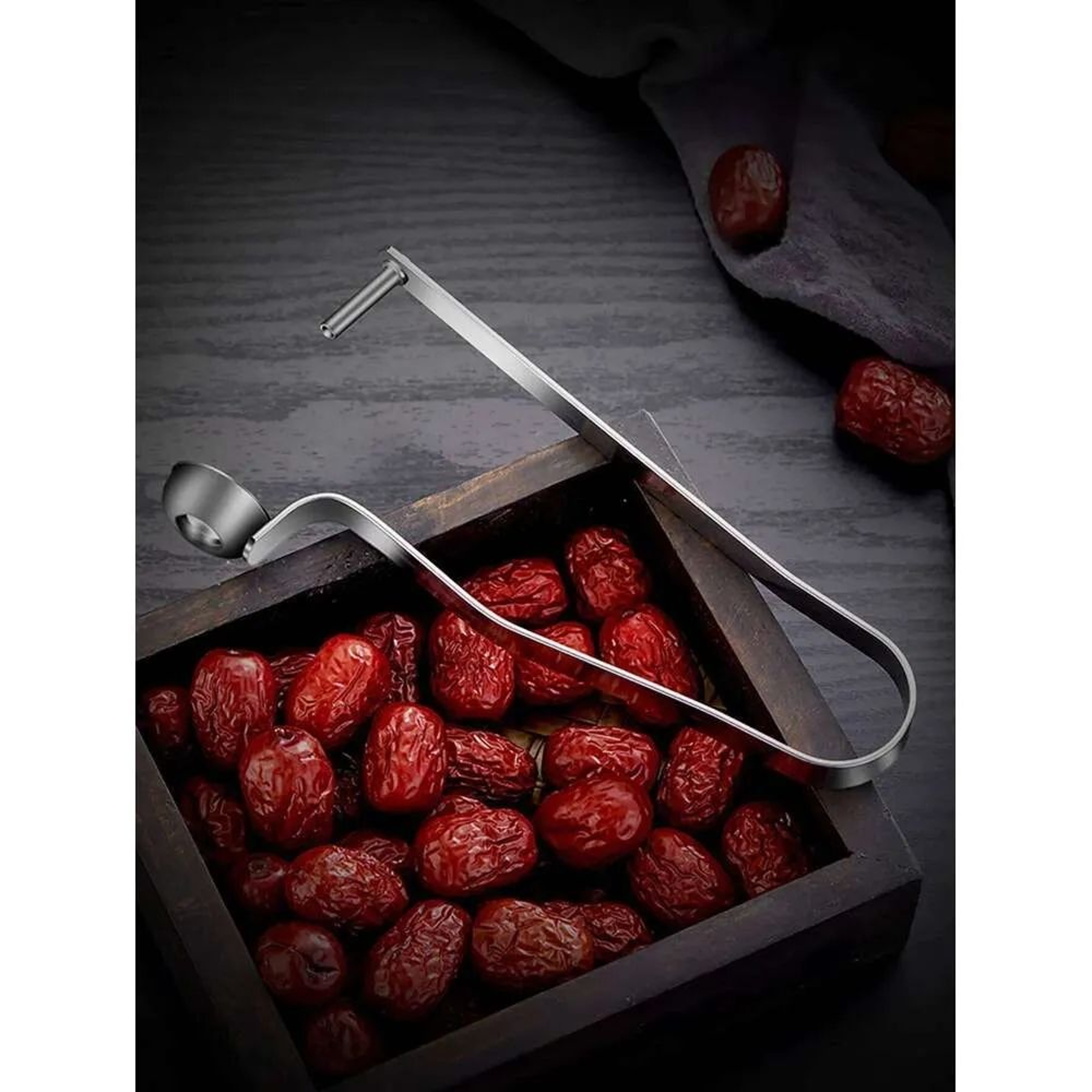 Stainless Steel Date Corer And Cherry Pitter Manual Fruit Seed Remover Tool 2