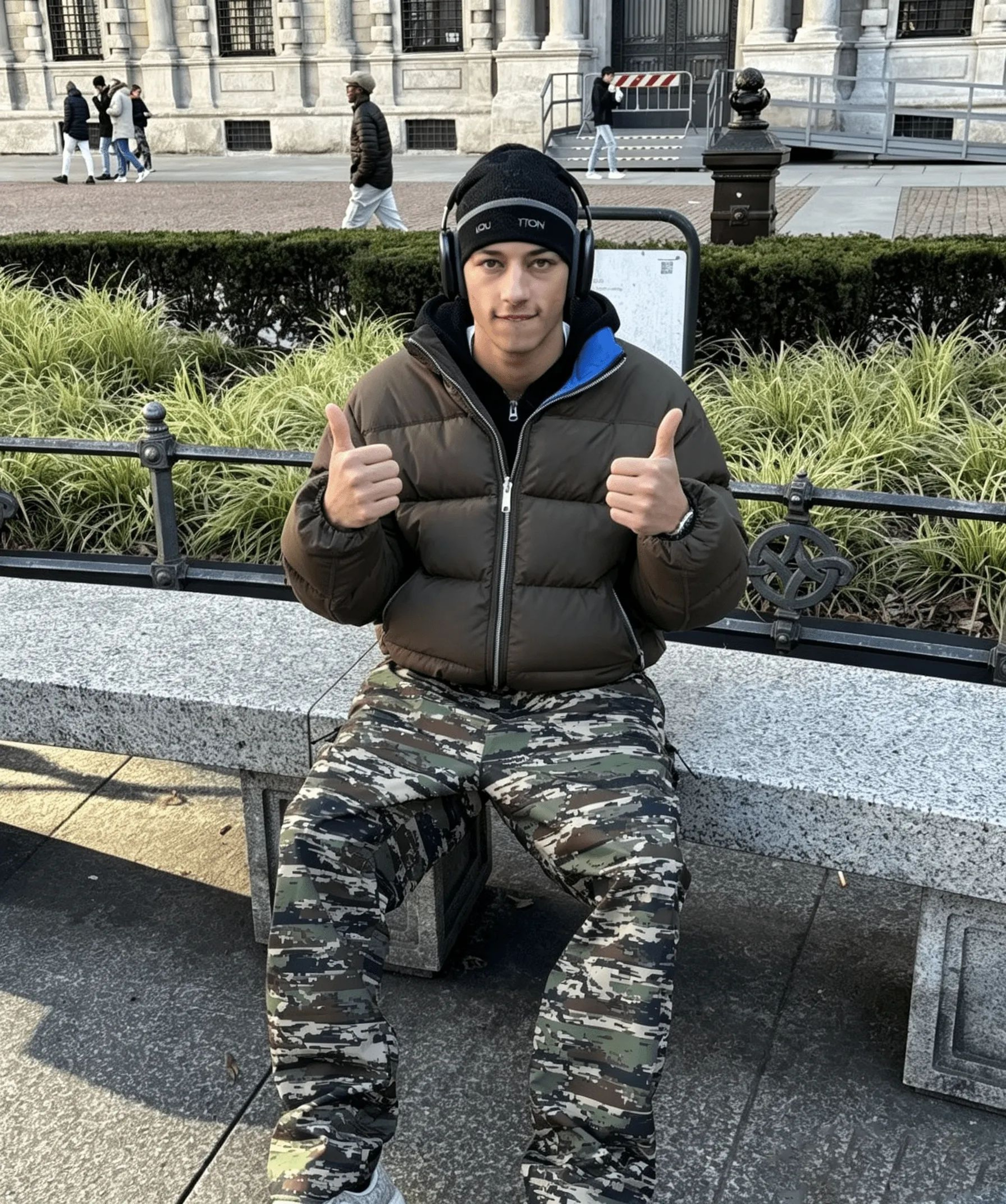 Winter Beanie Hat With Solid Color Design And Flat Top Fitted Style 1
