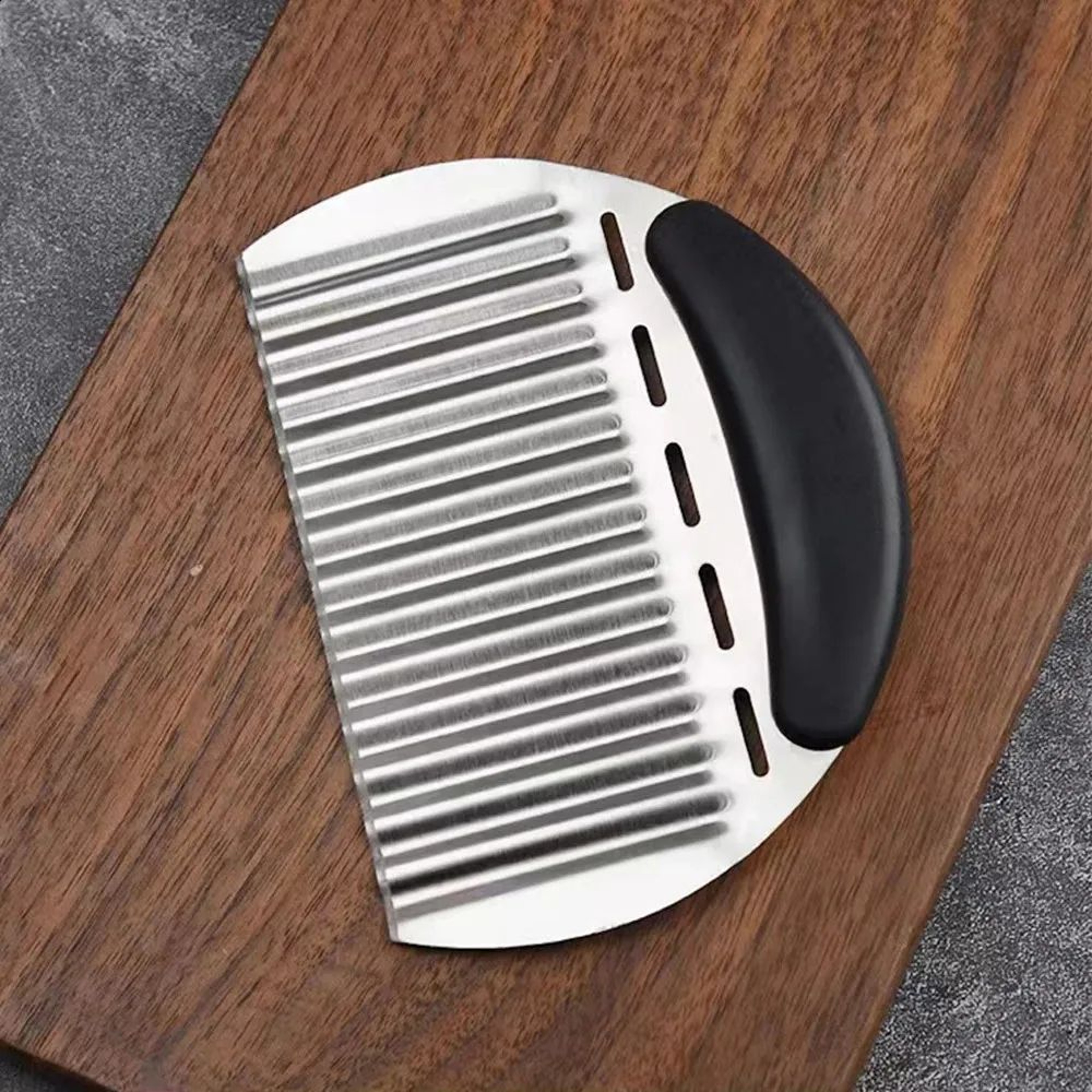 Stainless Steel Crinkle Cutter Knife For Potatoes And Vegetables With Wavy Blade 3