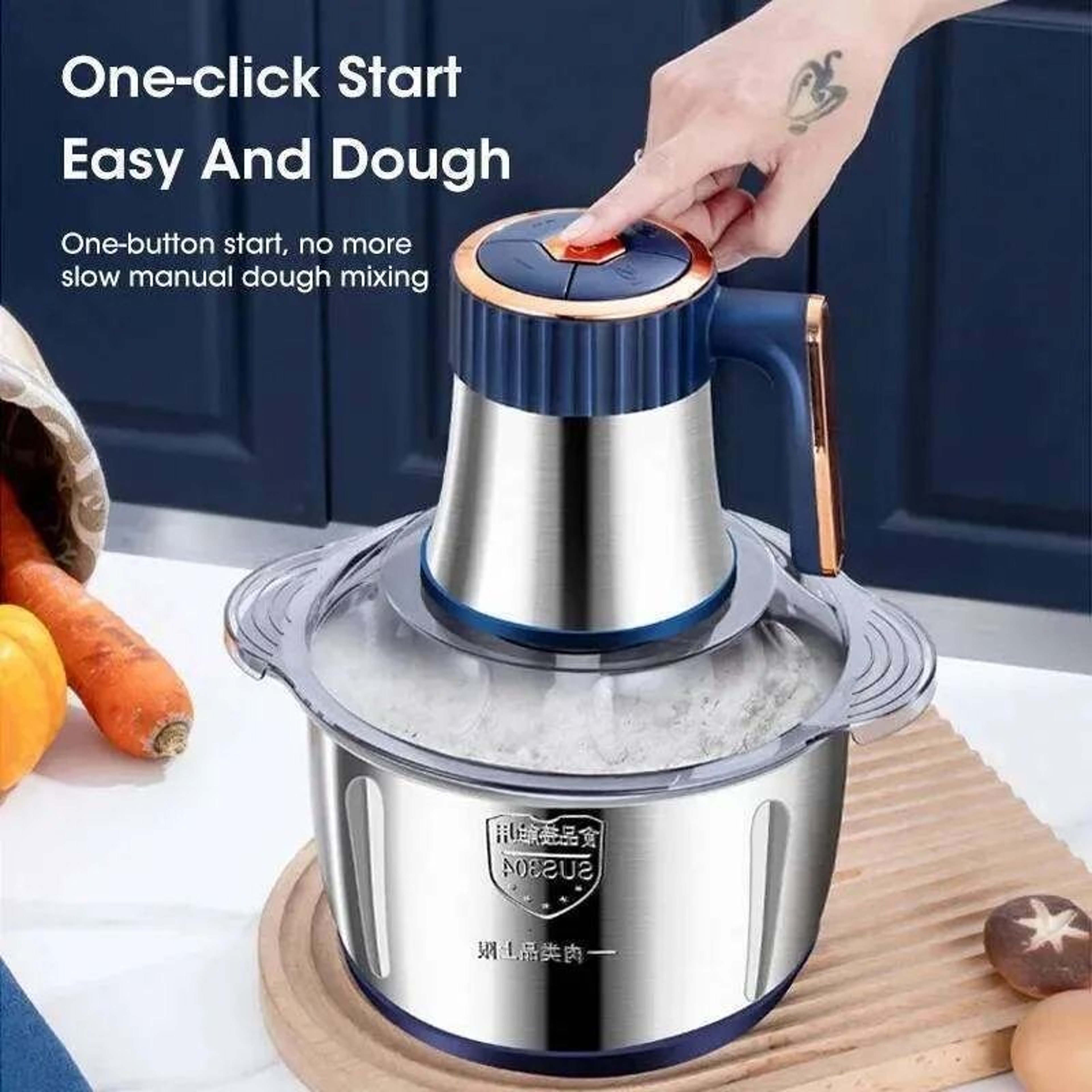 Electric Meat Grinder Stainless Steel Food Processor And Kitchen Chopper 1