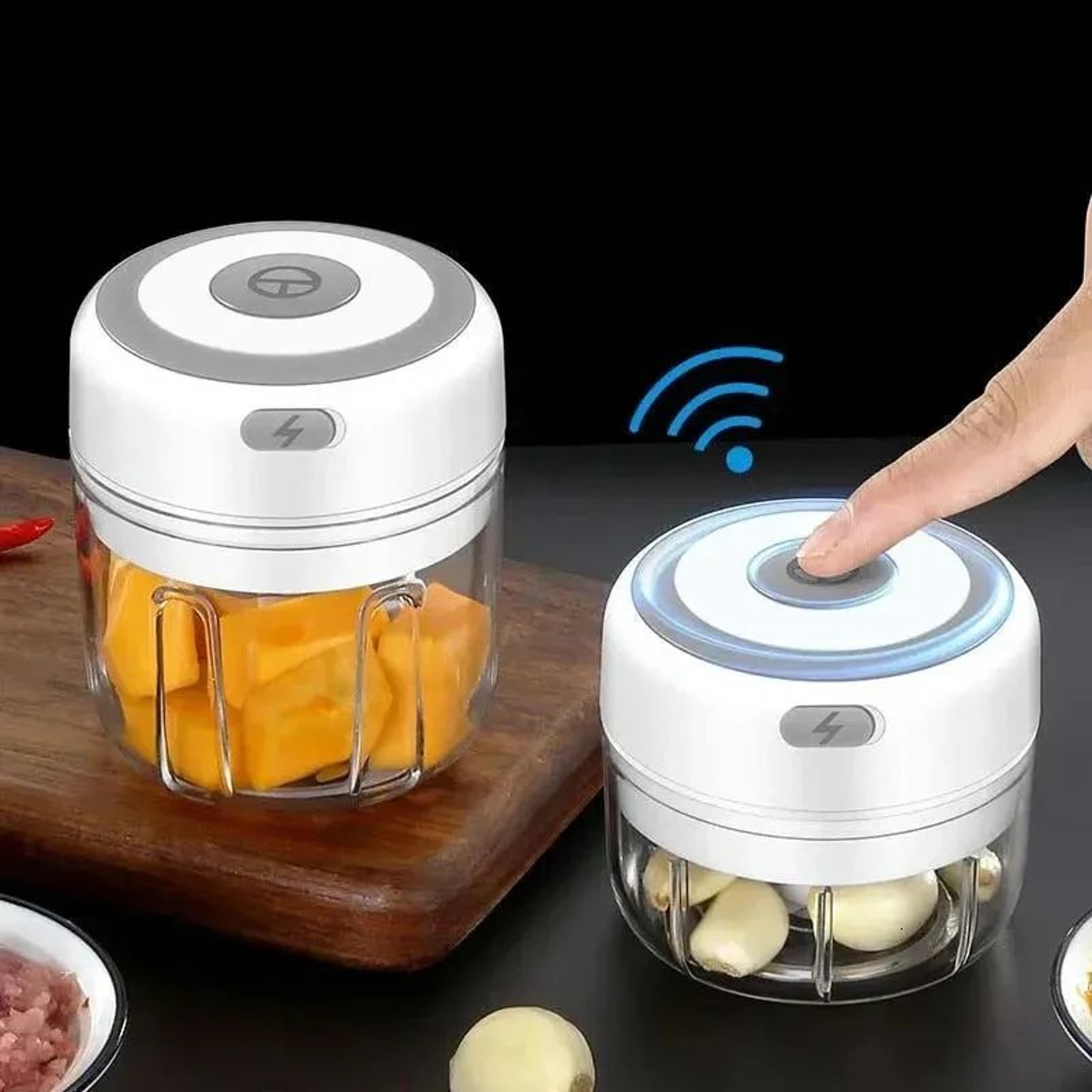 USB Electric Garlic Chopper With Ceramic Blades For Vegetables And Meat 0