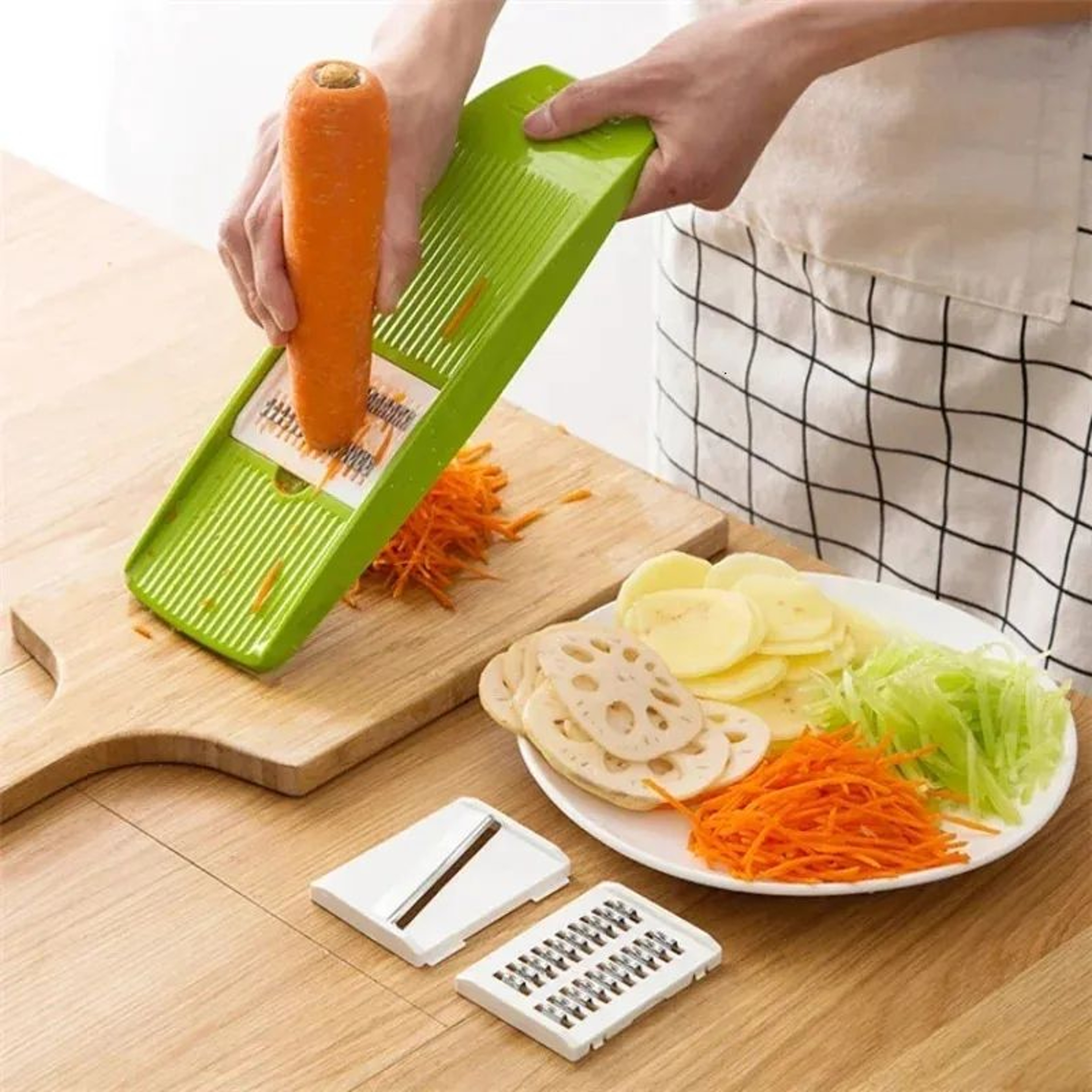 Stainless Steel Mandoline Slicer With Blades For Vegetable Slicing And Shredding 1