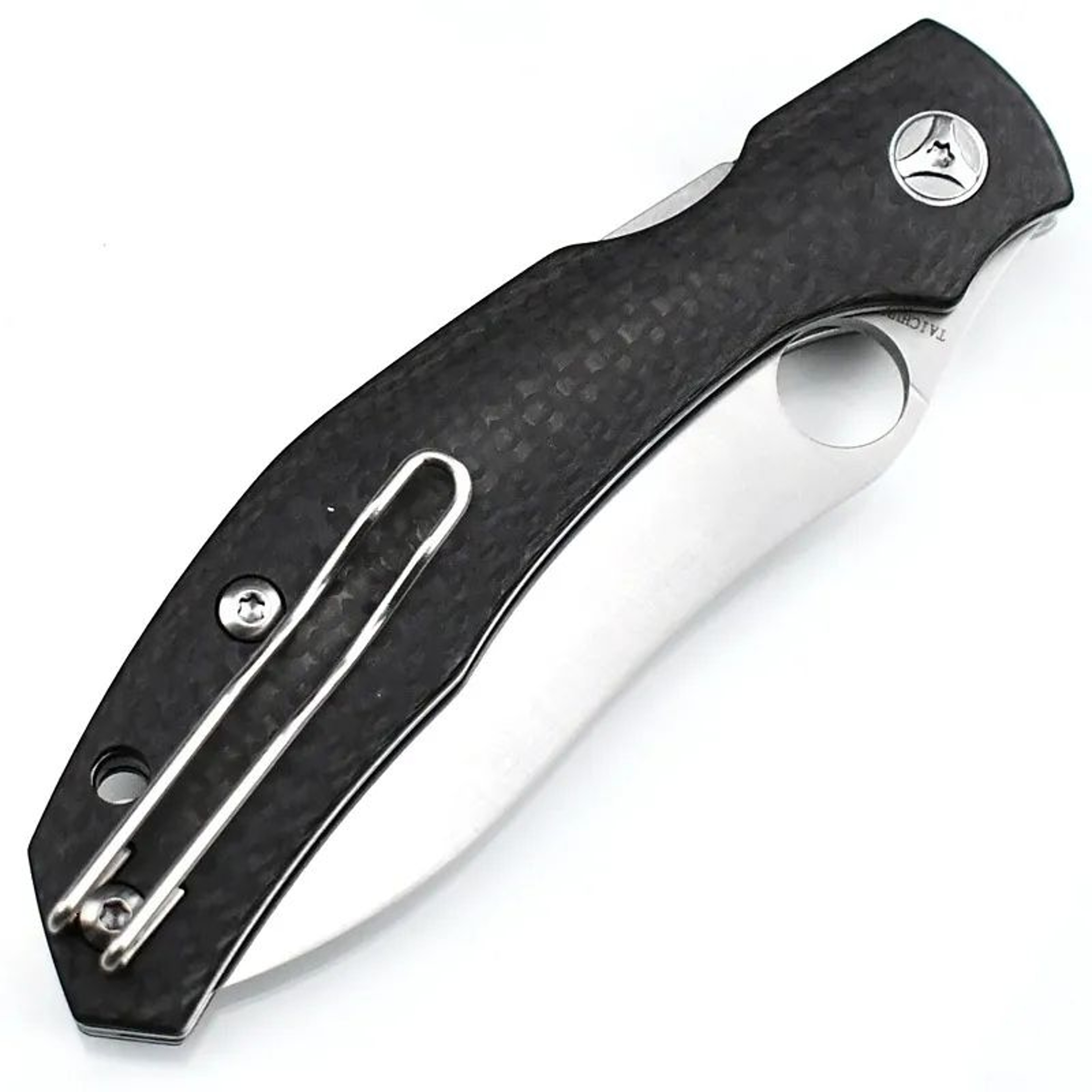 Steel Folding Pocket Knife With Carbon Fiber Handle For Camping And EDC 2