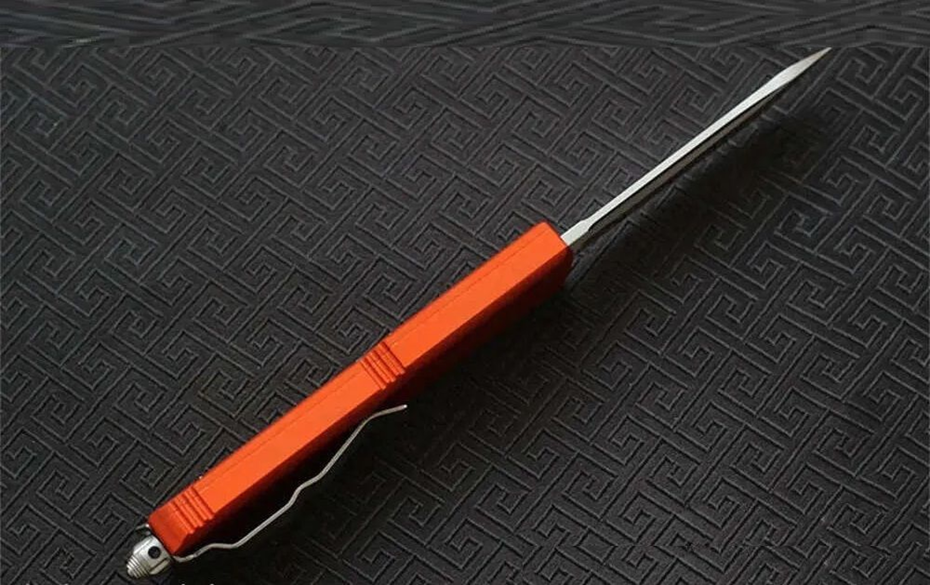Steel Fixed Blade Knife With Satin Finish And CNC Aluminum Handle For Outdoor Use 4
