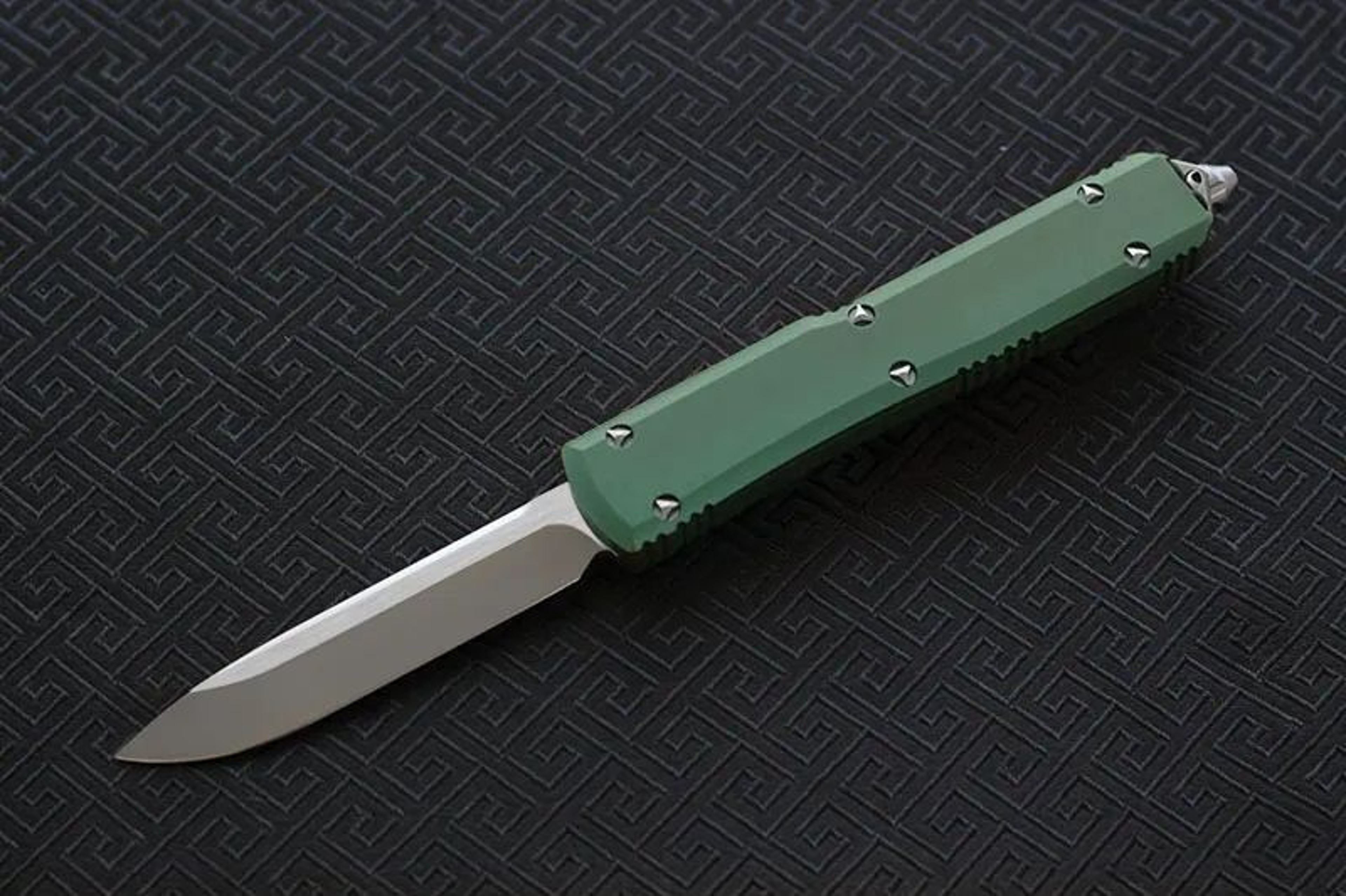 Steel Fixed Blade Knife With Satin Finish And CNC Aluminum Handle For Outdoor Use 12