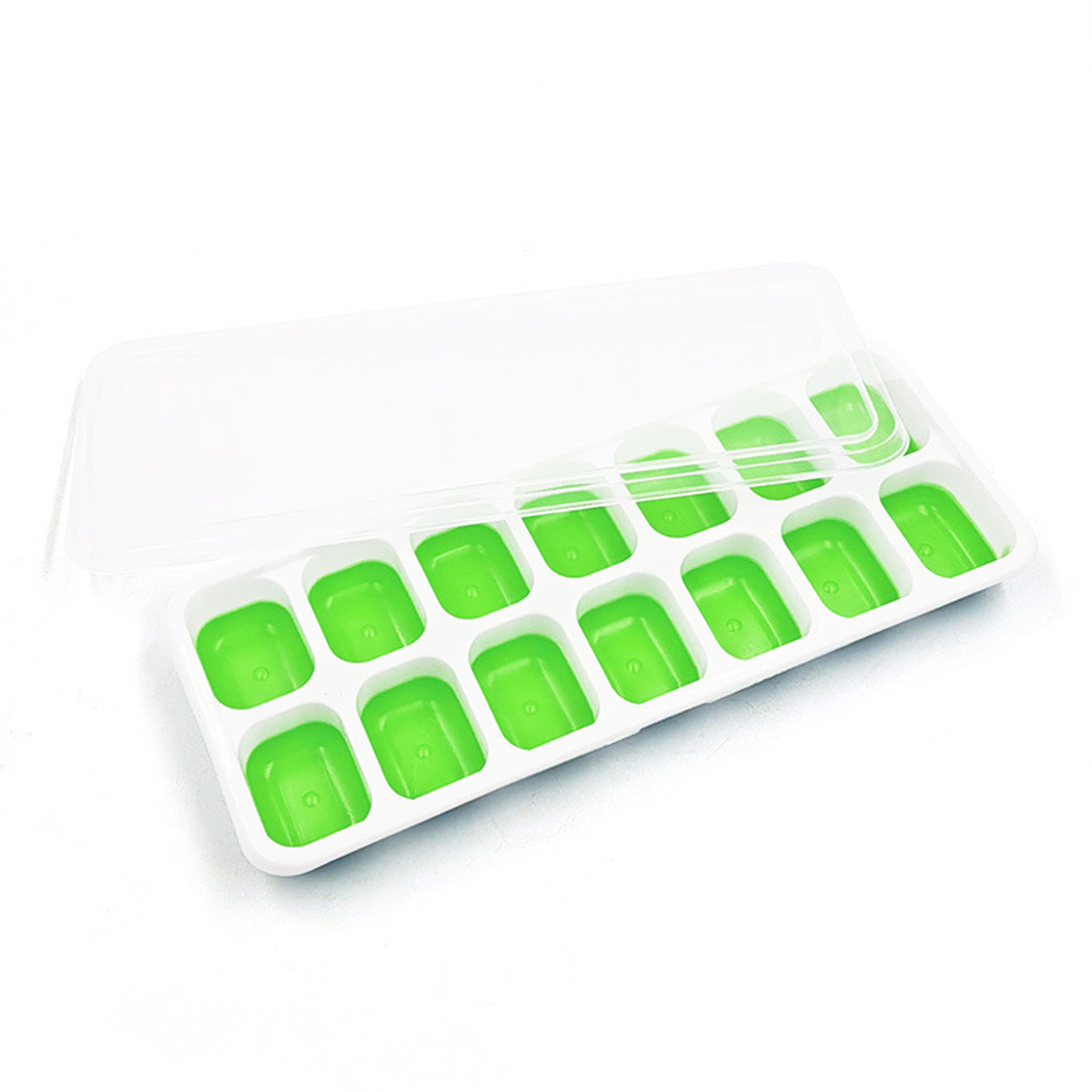 Silicone Ice Cube Tray with Lid Easy Release Square Ice Mold for Drinks – view 8
