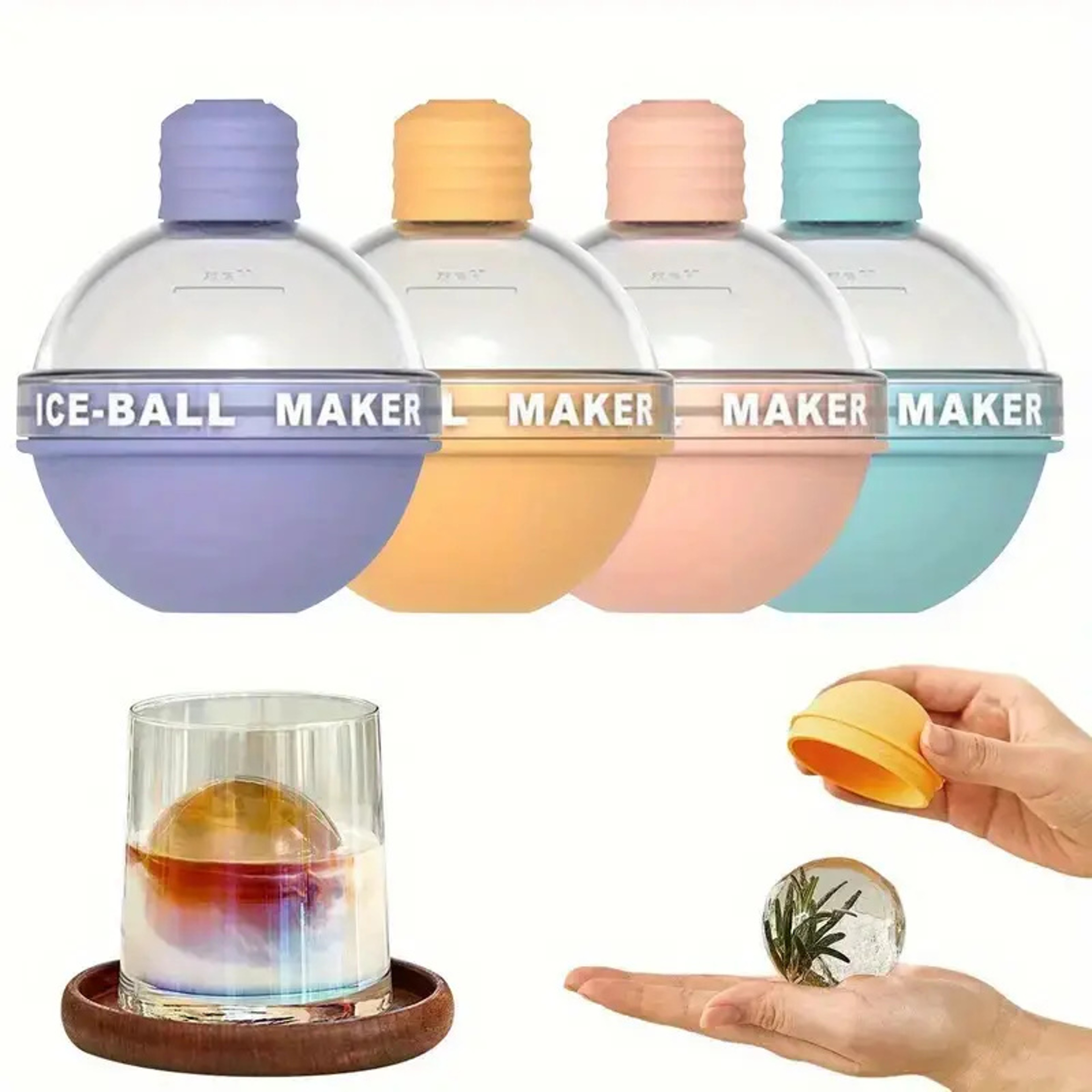 Silicone Ice Ball Maker Easy Release Cocktail Ice Tray – view 7