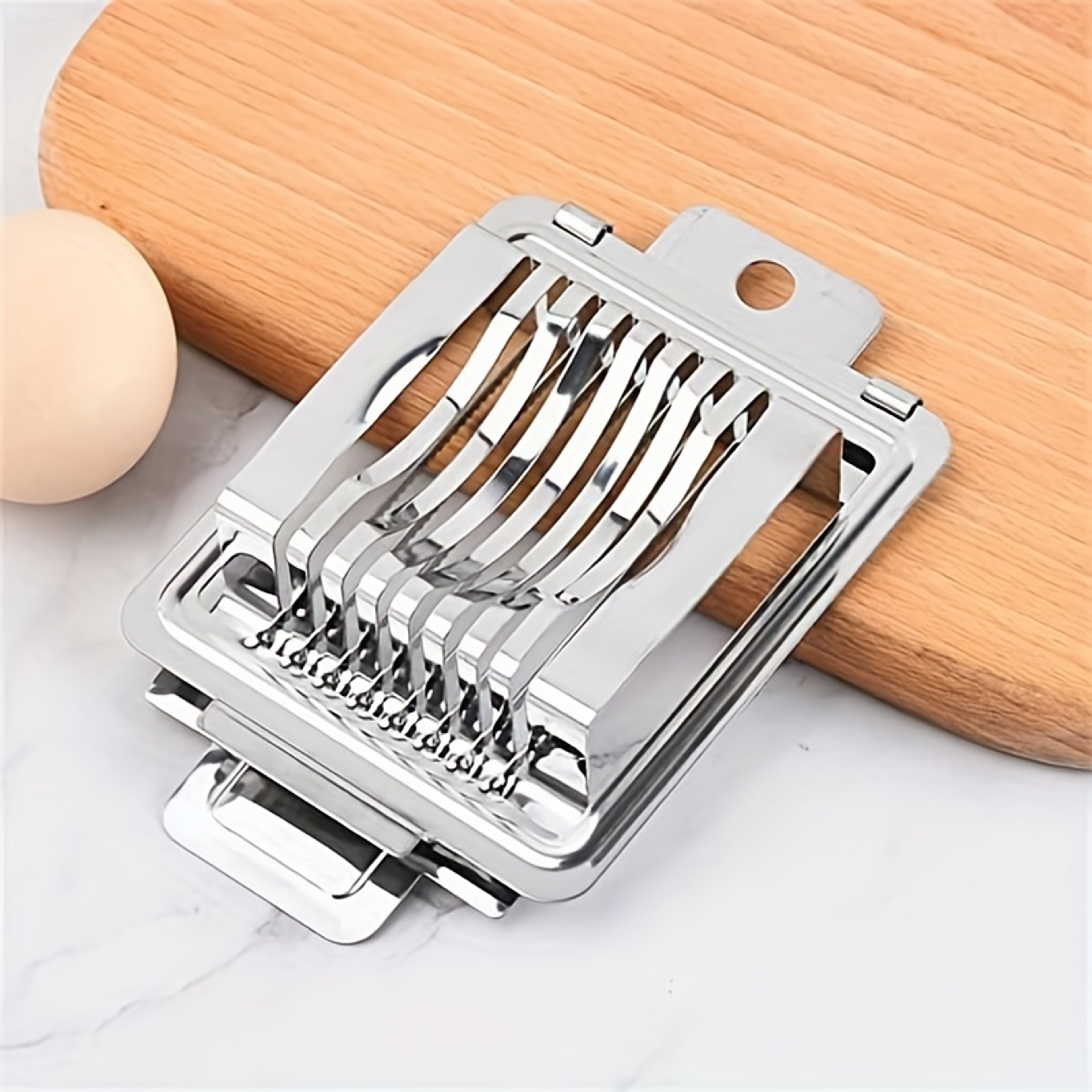 Multi Functional Egg Slicer Stainless Steel Egg Cutter for Eggs Fruit and Lunch Meat – view 2