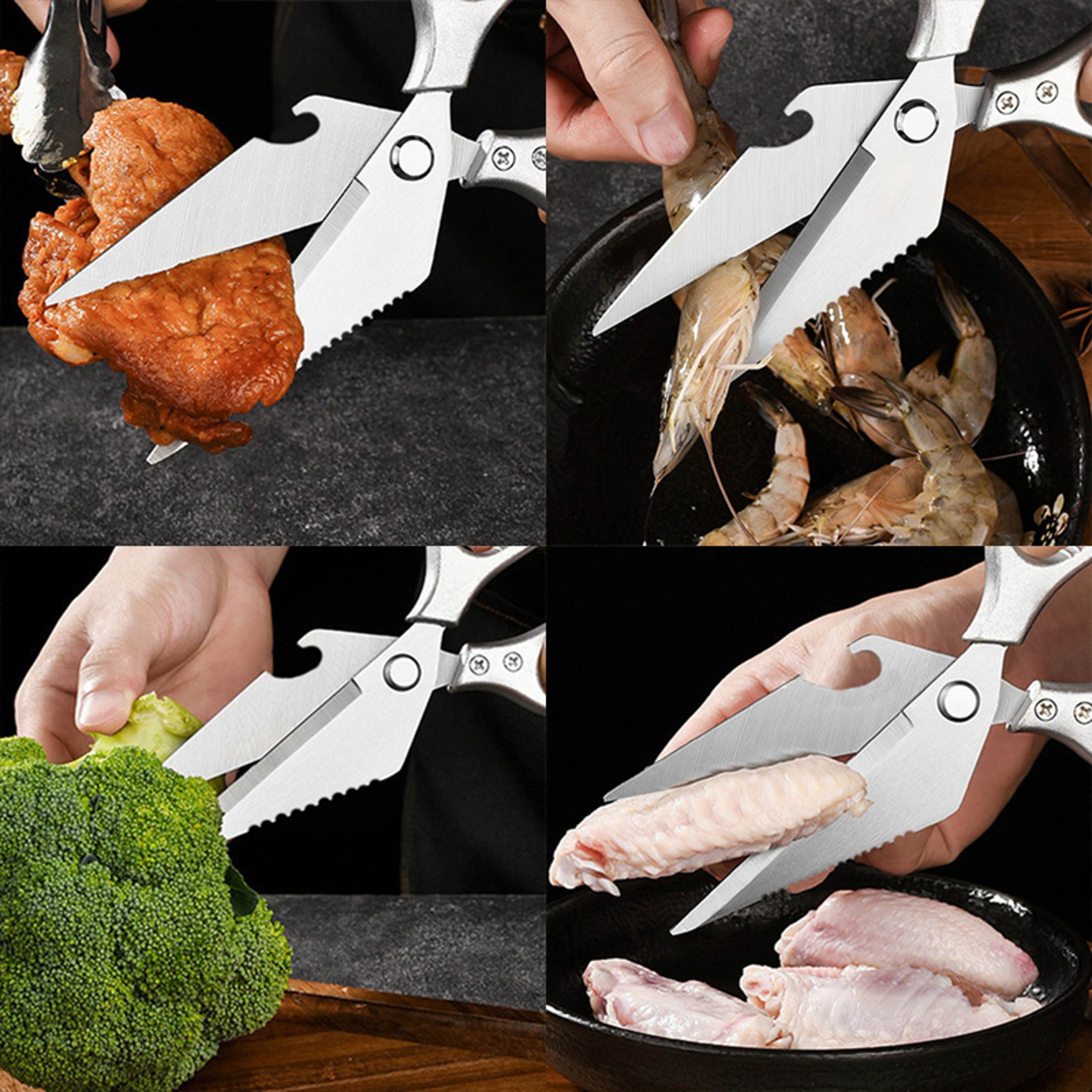 Heavy Duty Kitchen Scissors And Poultry Shears For Meat Fish And Chicken Bones 5