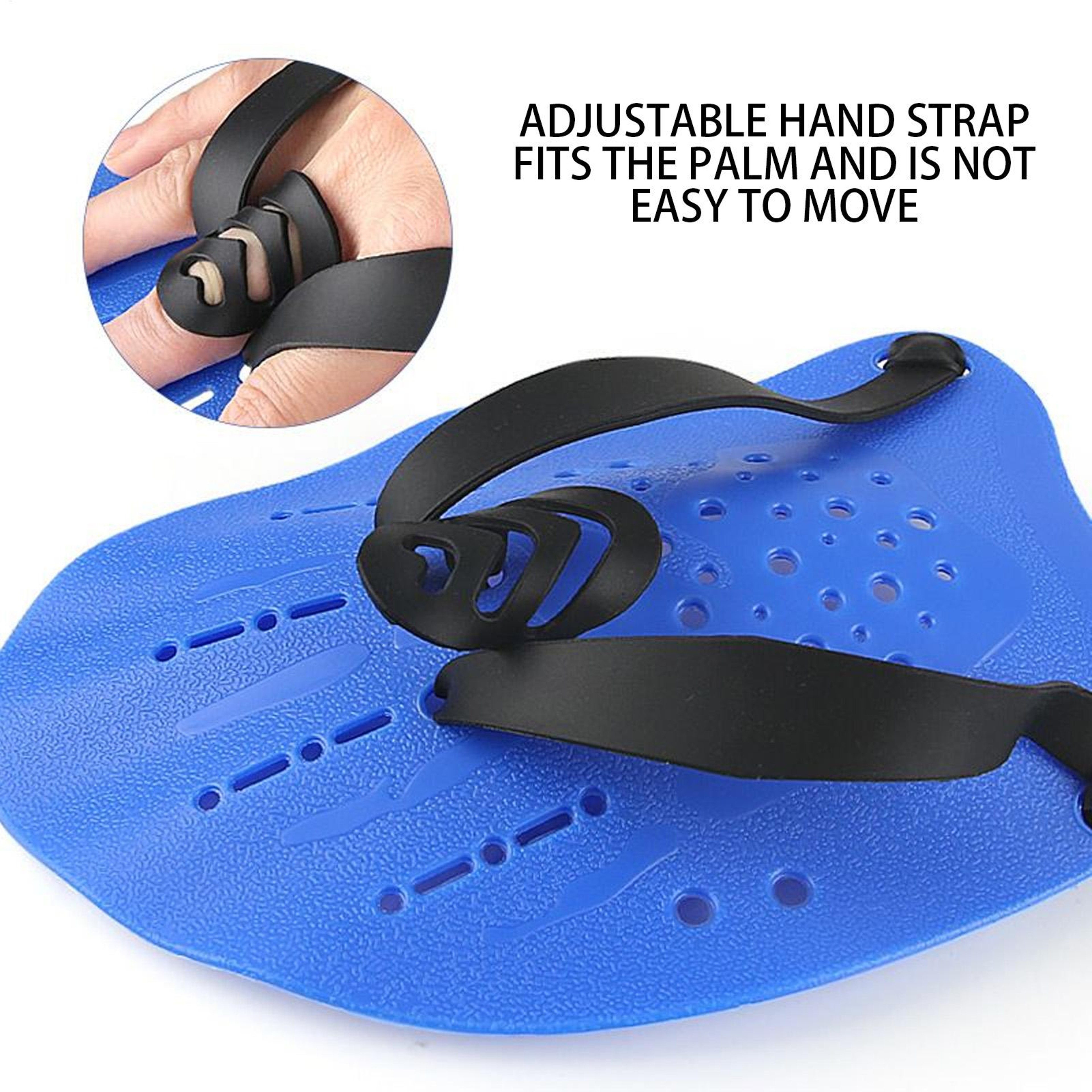 Swim Hand Paddles With Adjustable Straps For Training 2