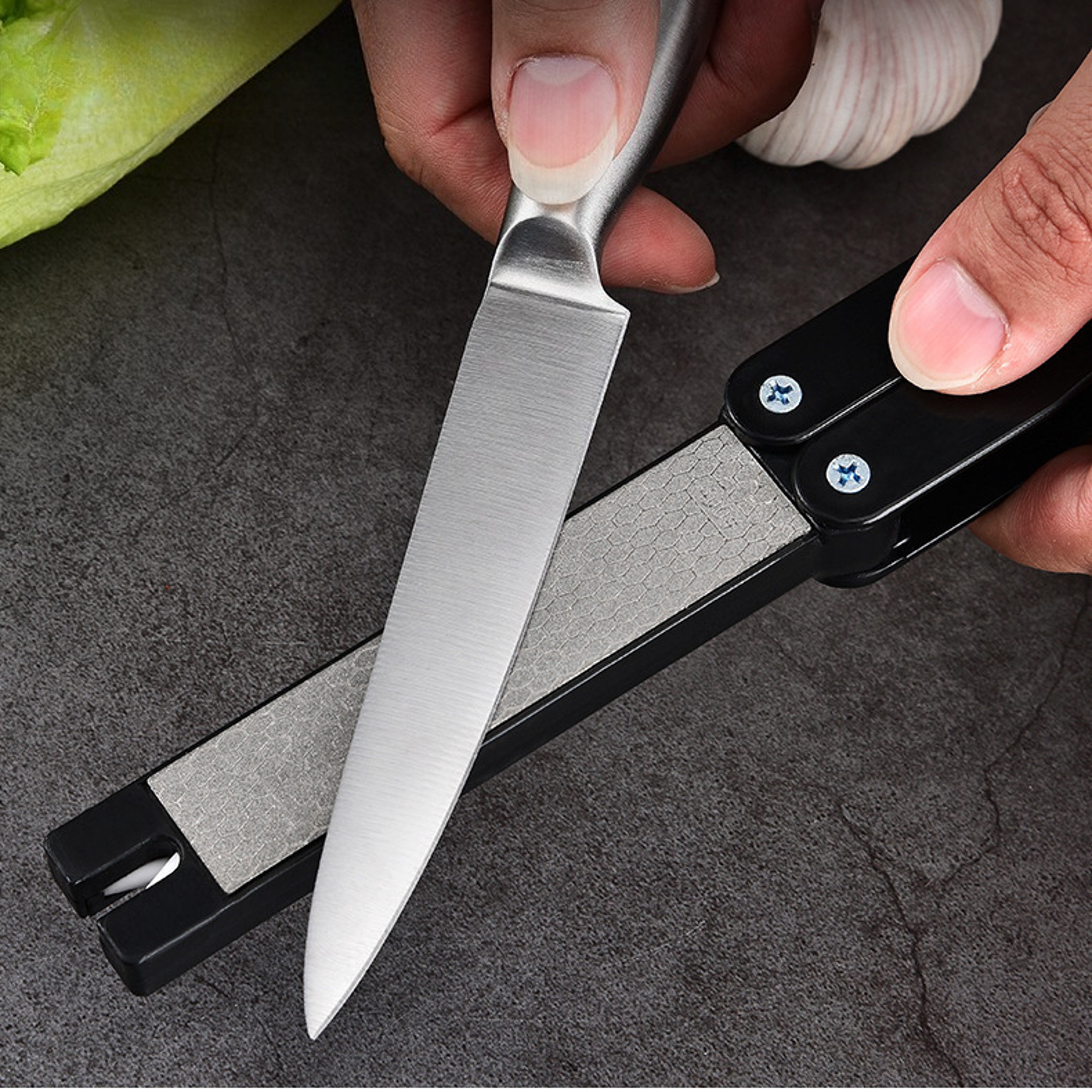 Portable Diamond Knife Sharpener Grit Folding Pocket Sharpening Stone – view 1