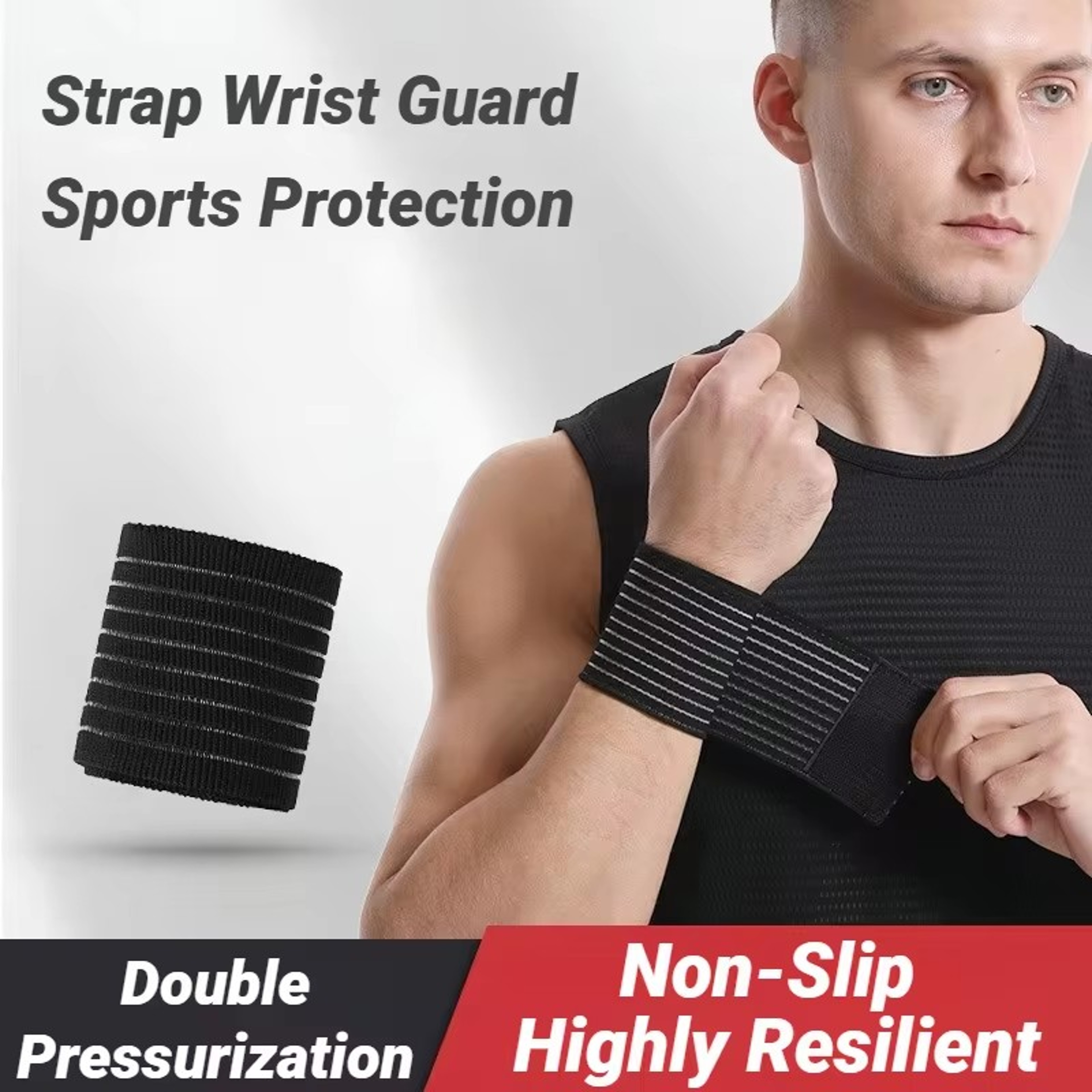 Adjustable Elastic Wrist Support Brace For Gym  Carpal Tunnel Relief 1
