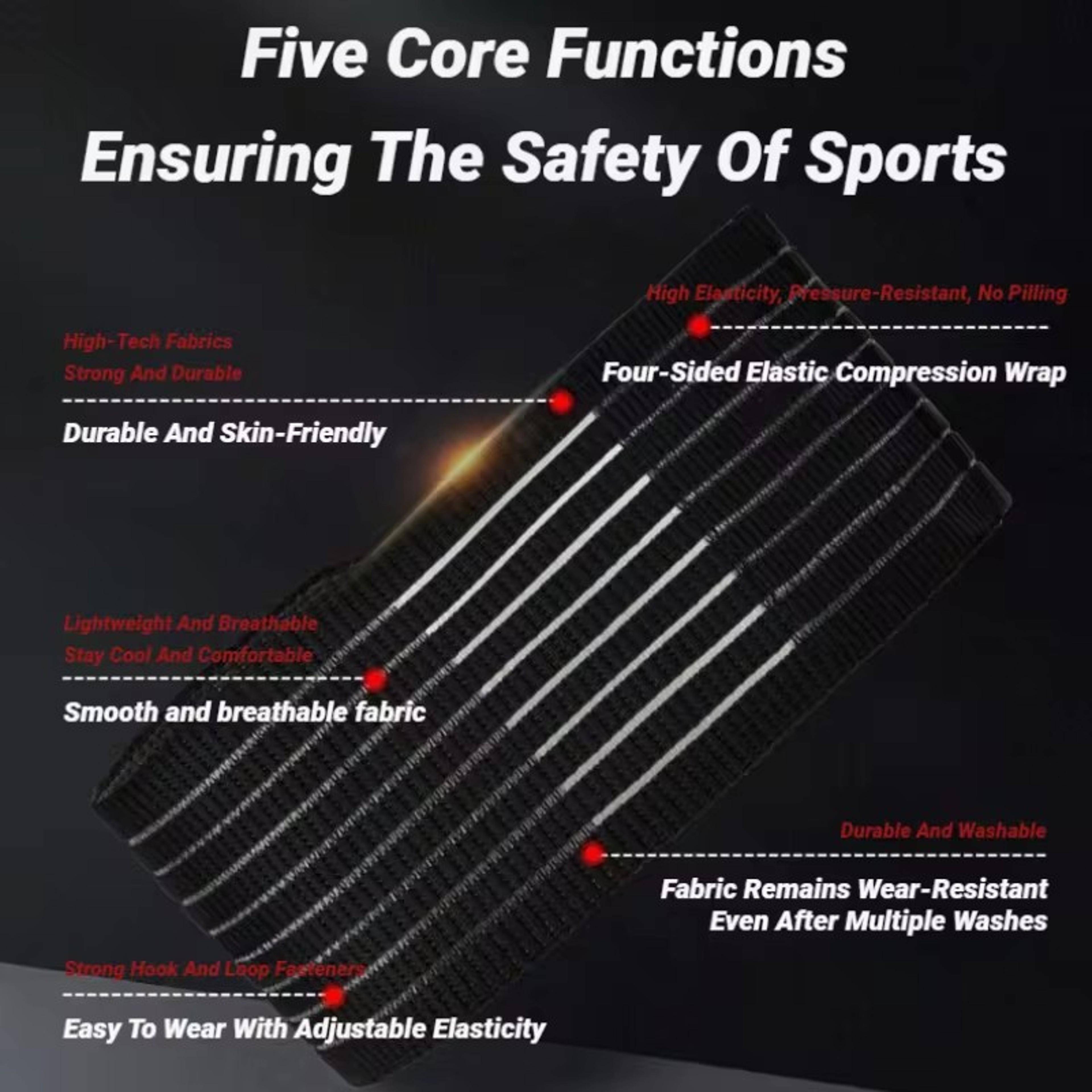 Adjustable Elastic Wrist Support Brace For Gym  Carpal Tunnel Relief 2