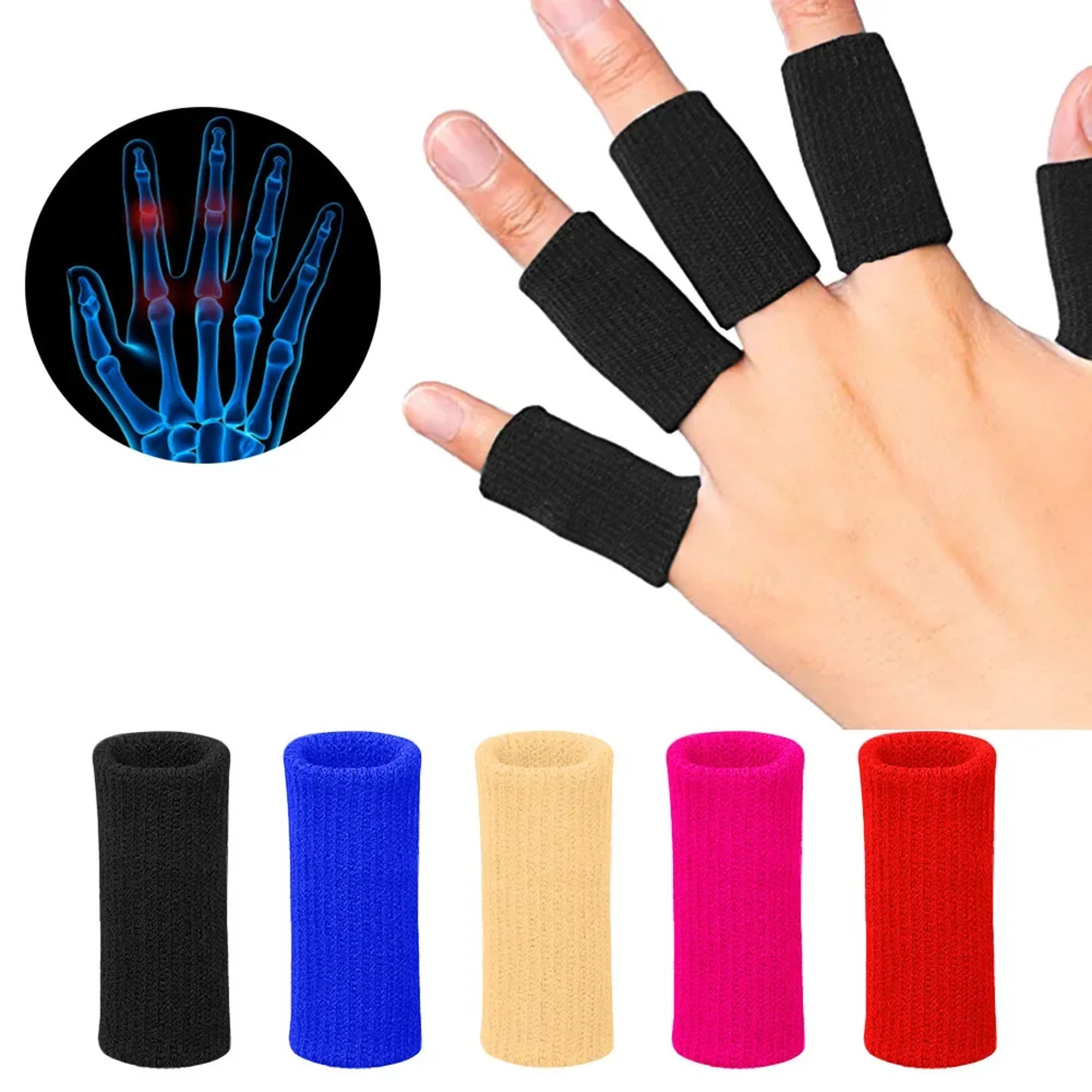 Finger Support Sleeves Arthritis Finger Compression  Protection Guards For Sports 0