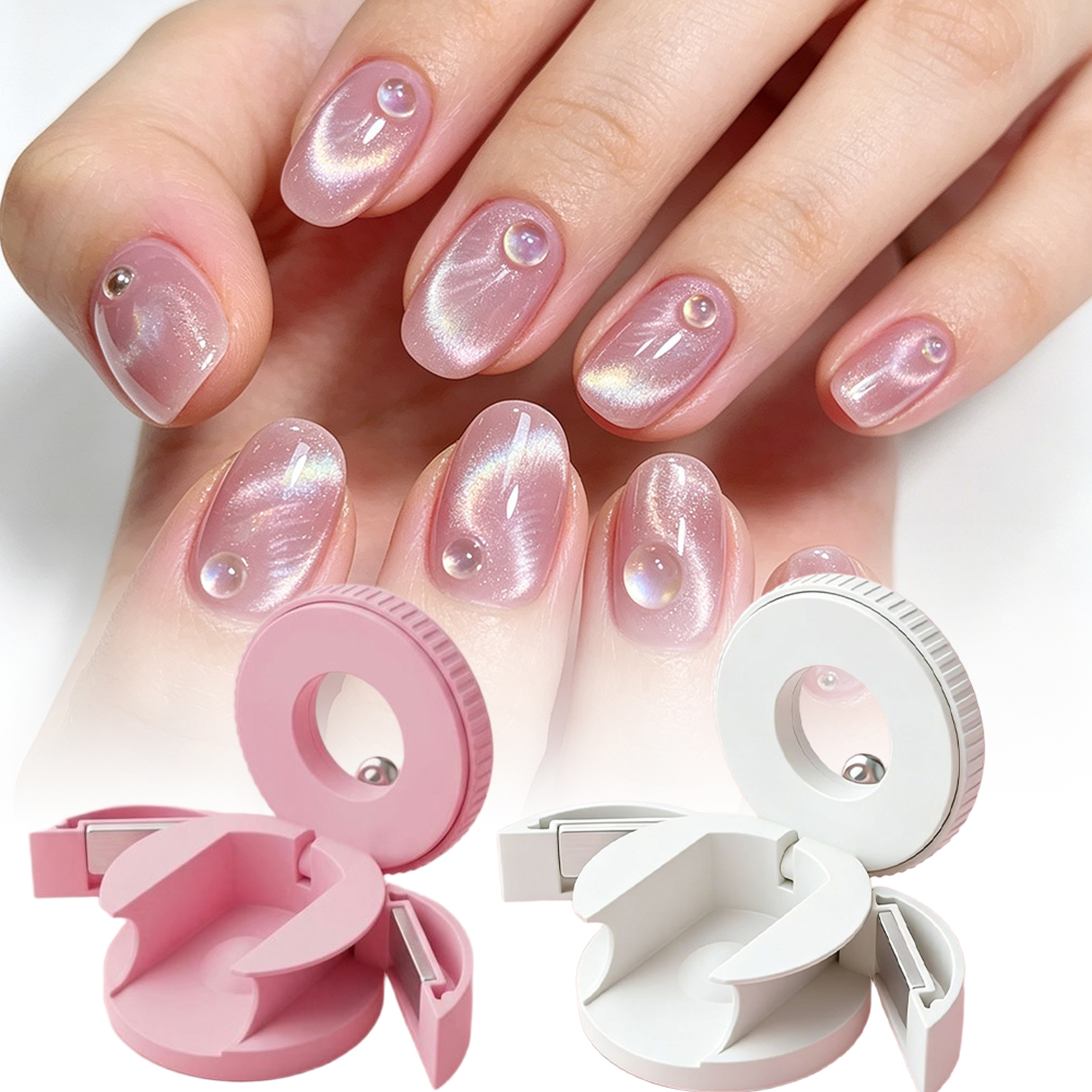 Automatic Spinning Cat Eye Nail Magnet For Glass Bead Gel Nail Art 5