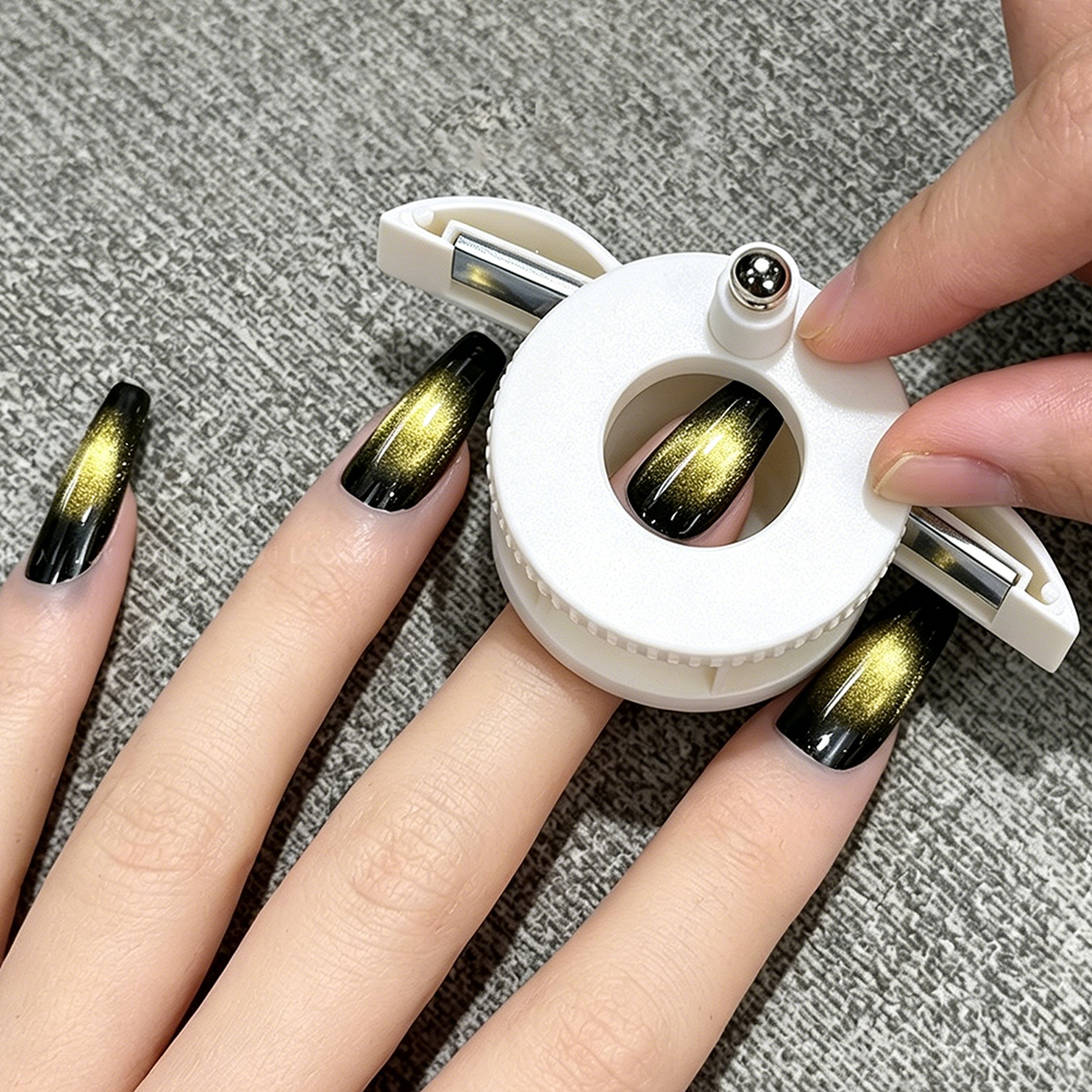 Automatic Spinning Cat Eye Nail Magnet For Glass Bead Gel Nail Art 8