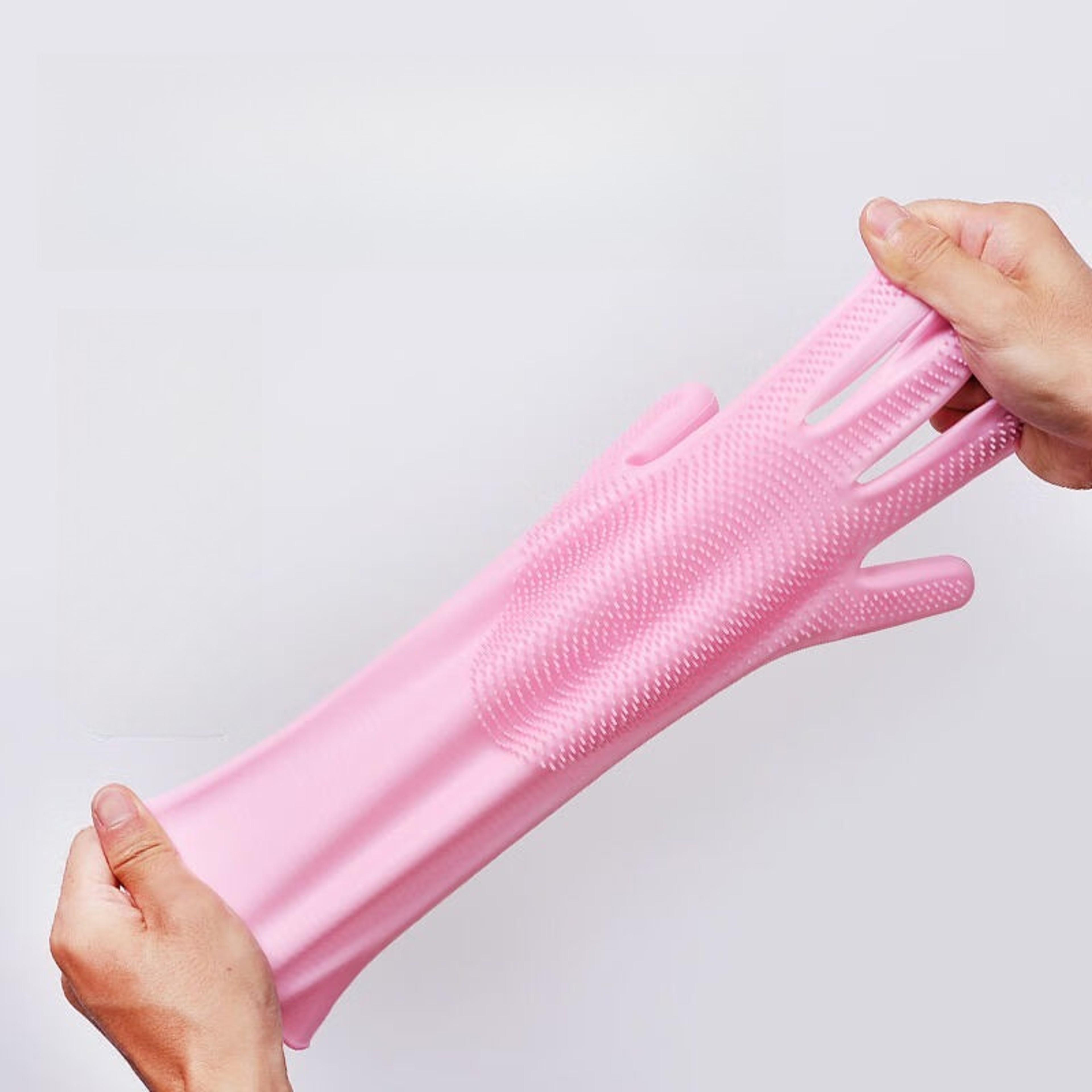 Silicone Dishwashing Gloves With Built In Scrubber For Kitchen Cleaning 3