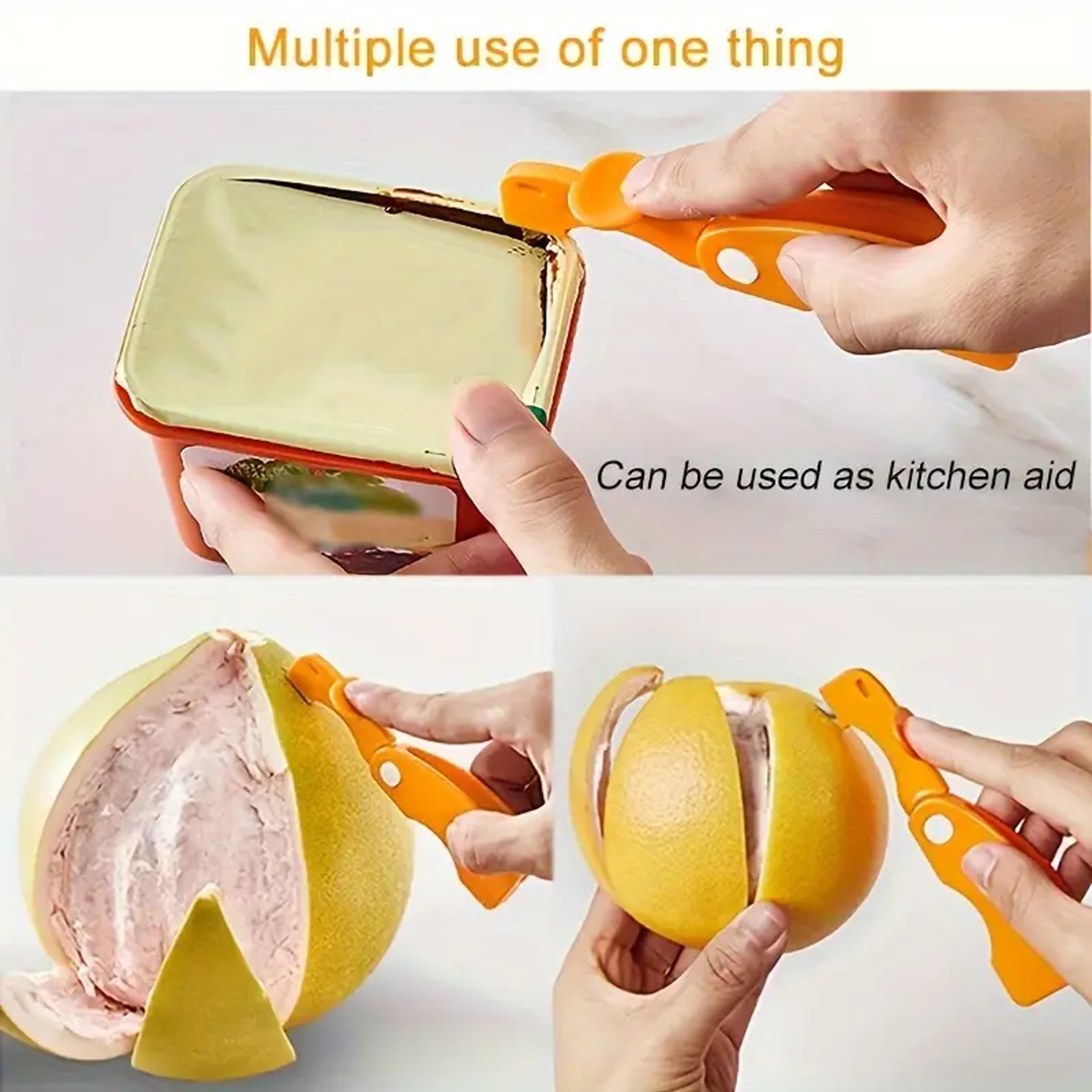 Easy Grip Orange Peeler Citrus Peeler Tool for Lemon Grapefruit and Fruit Prep – view 2