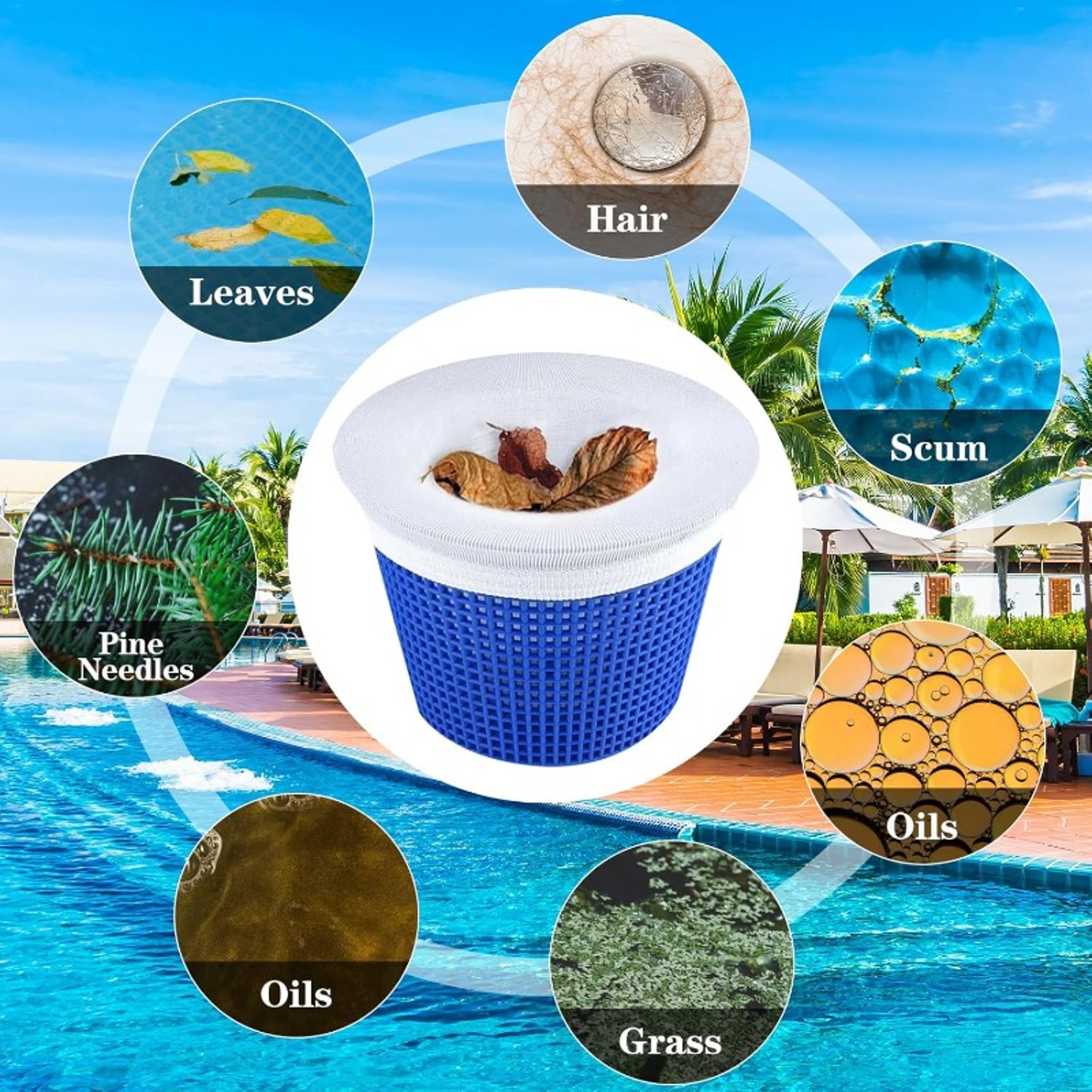 Pool Skimmer Socks Fine Mesh Swimming Pool Filter Basket Covers – view 6