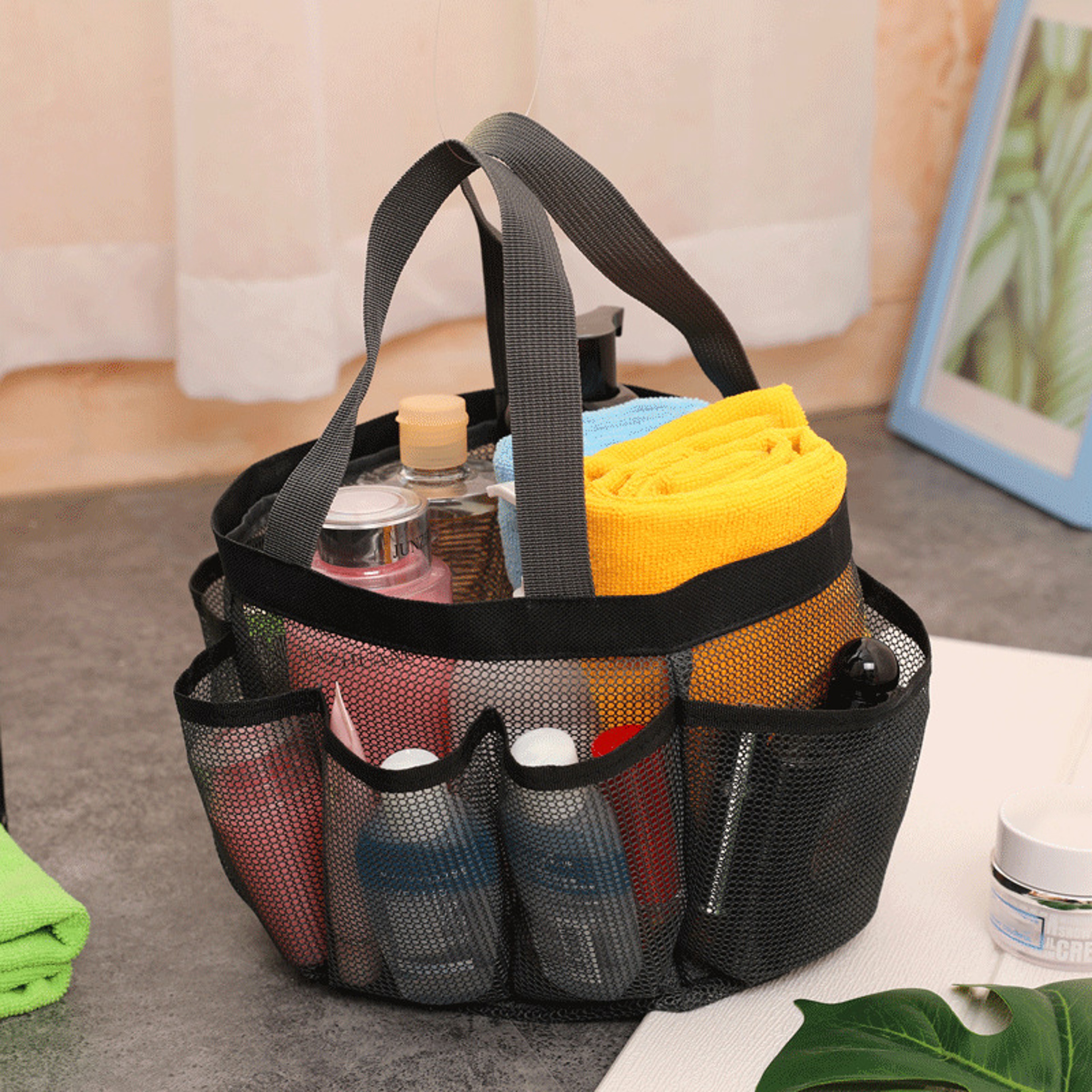 Oversized Mesh Beach Bag With 8 Pockets For Pool And Travel 1