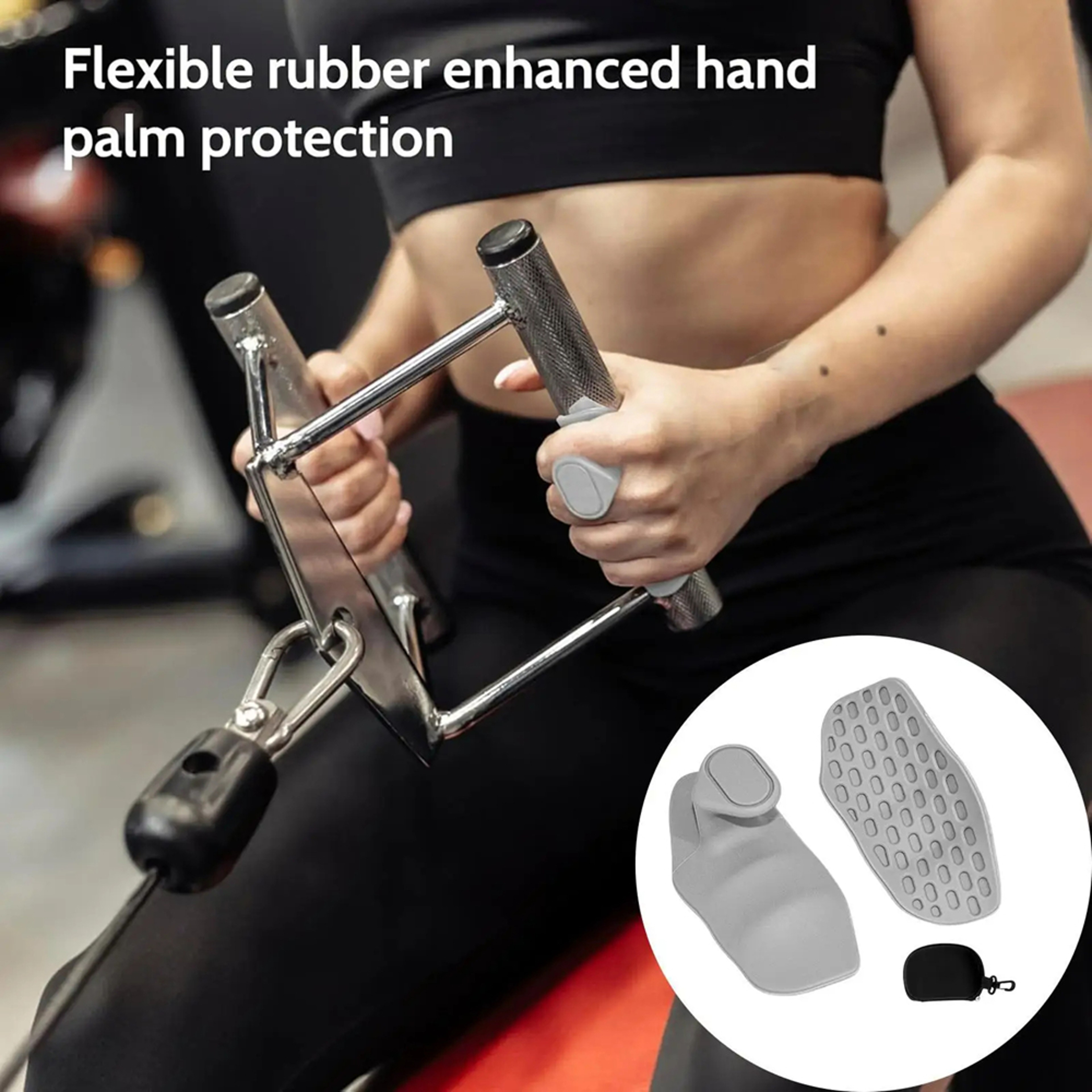 Silicone Palm Protection Gloves For Gym Pull Up Training Anti Slip Fitness Grip 0
