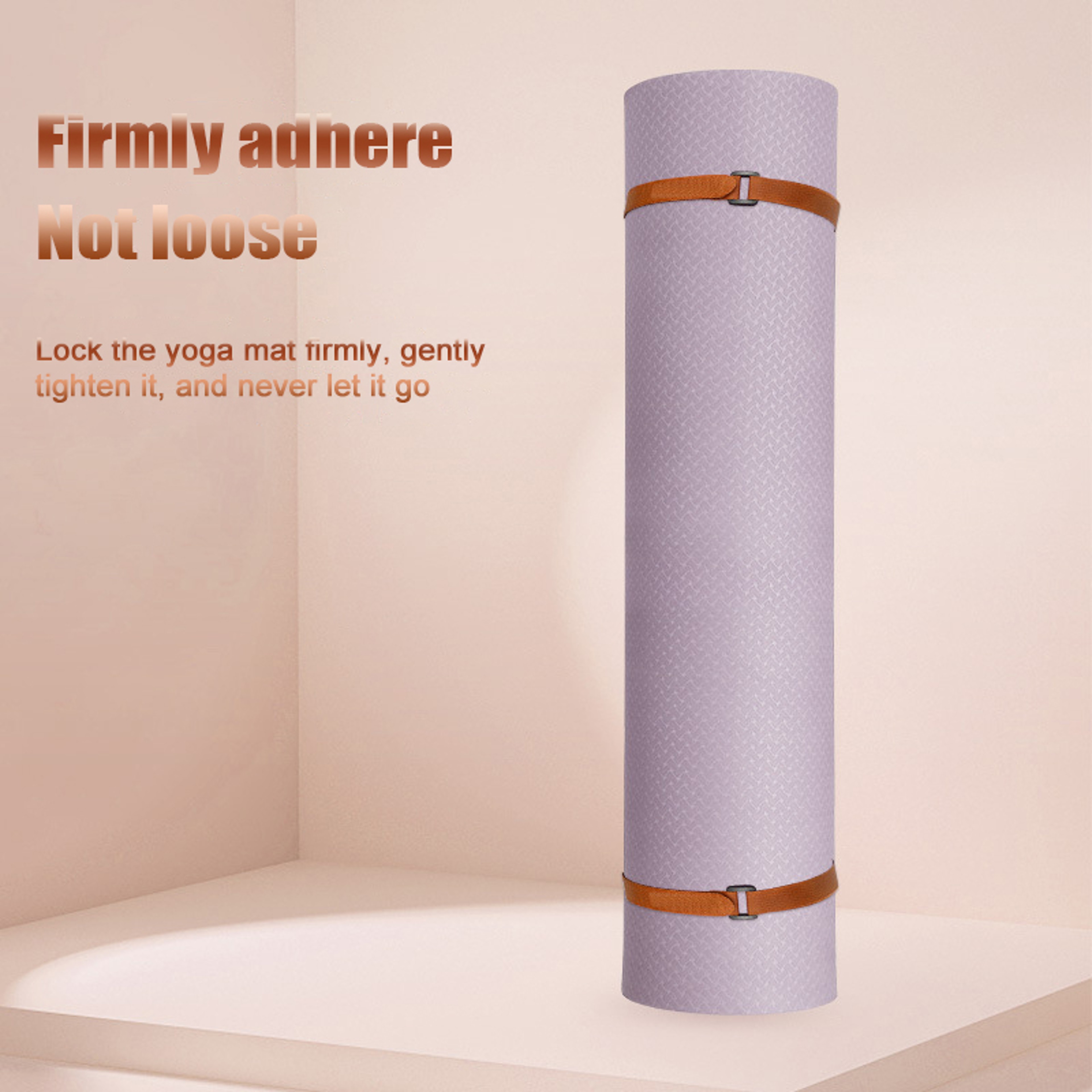 Adjustable Yoga Mat Strap With Non Slip Carrying Loop And Storage Fastener For Fitness Exercise 1