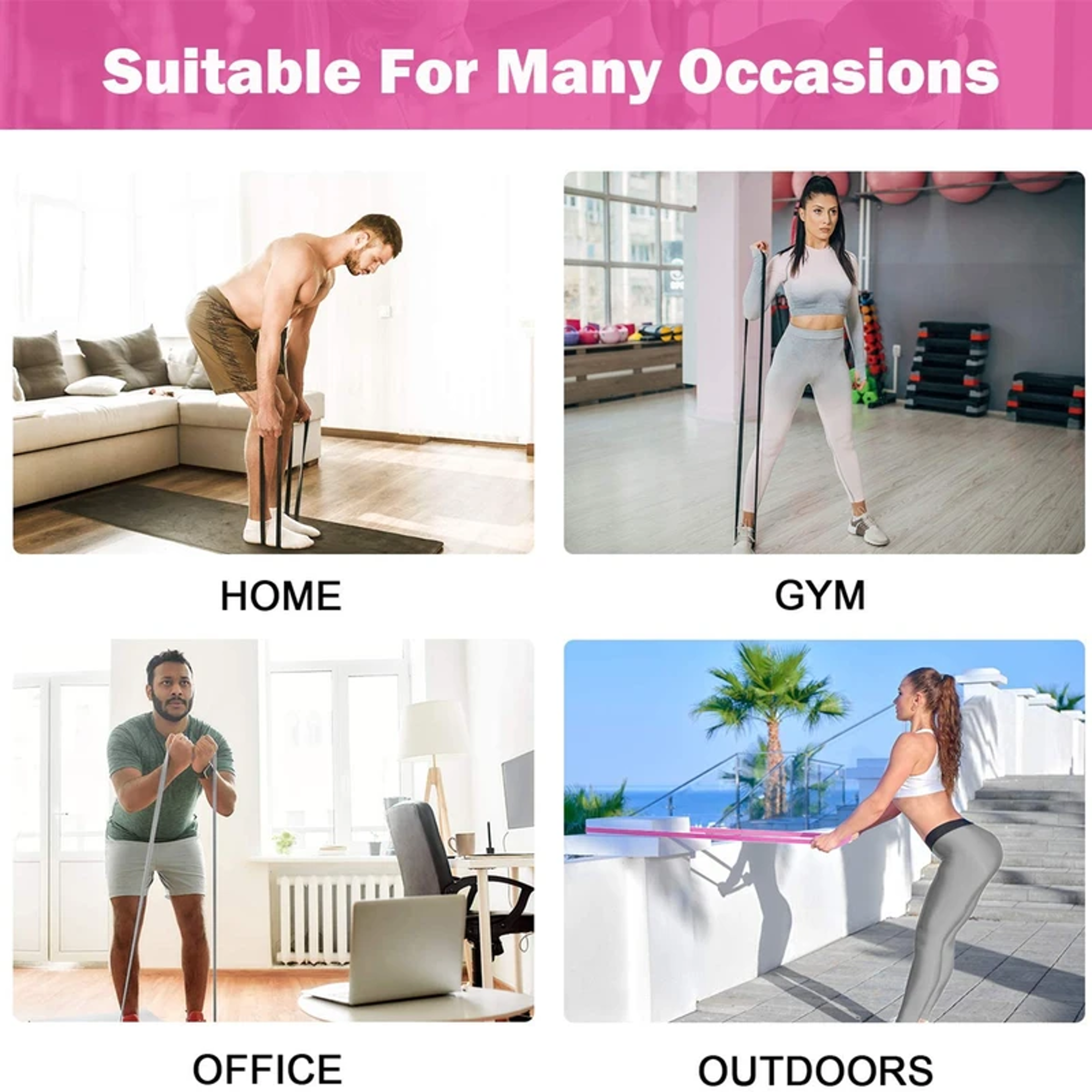Long Fabric Resistance Bands For Full Body Workouts And Stretching 1