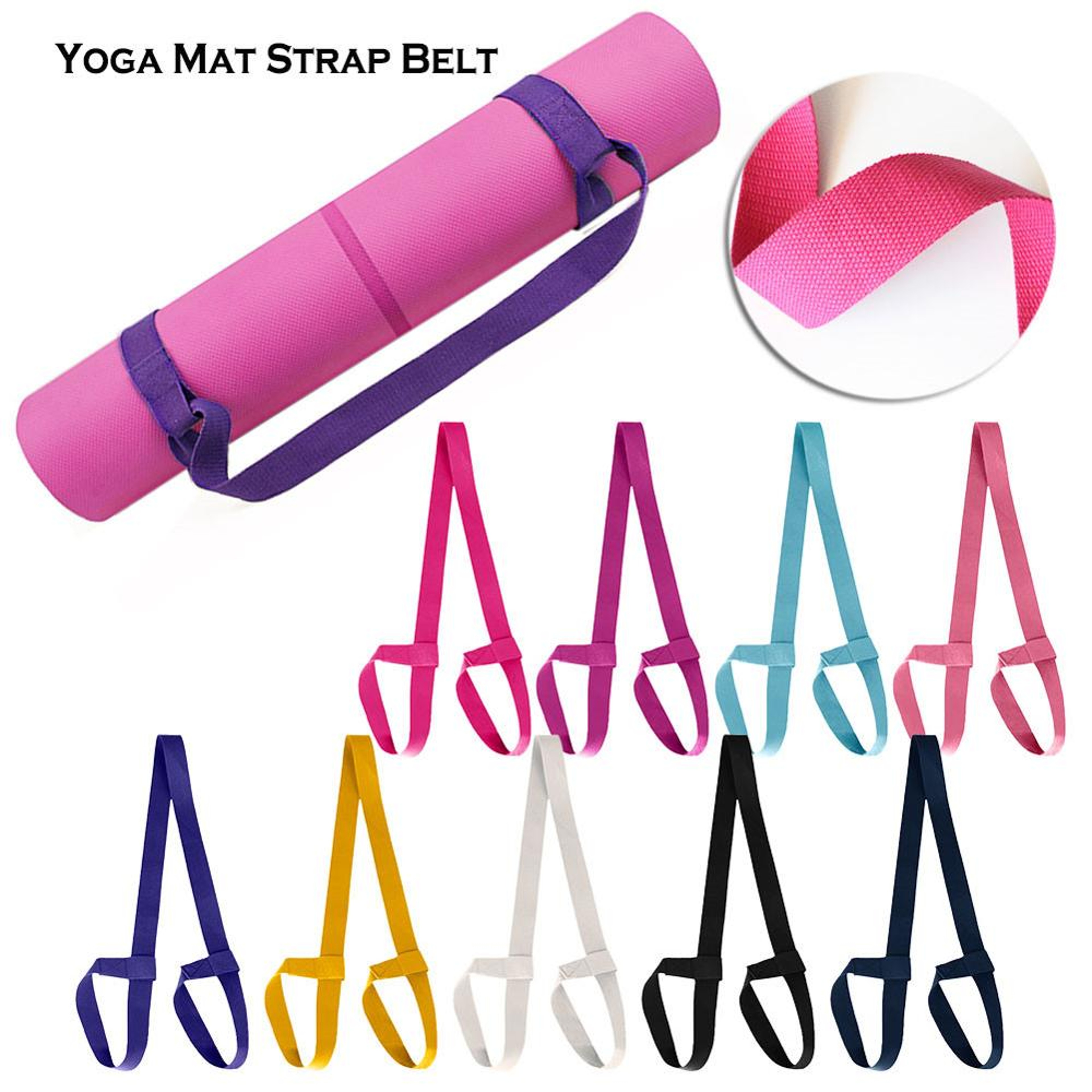 Adjustable Yoga Mat Strap Belt Shoulder Carry Sling For Fitness And Exercise 0