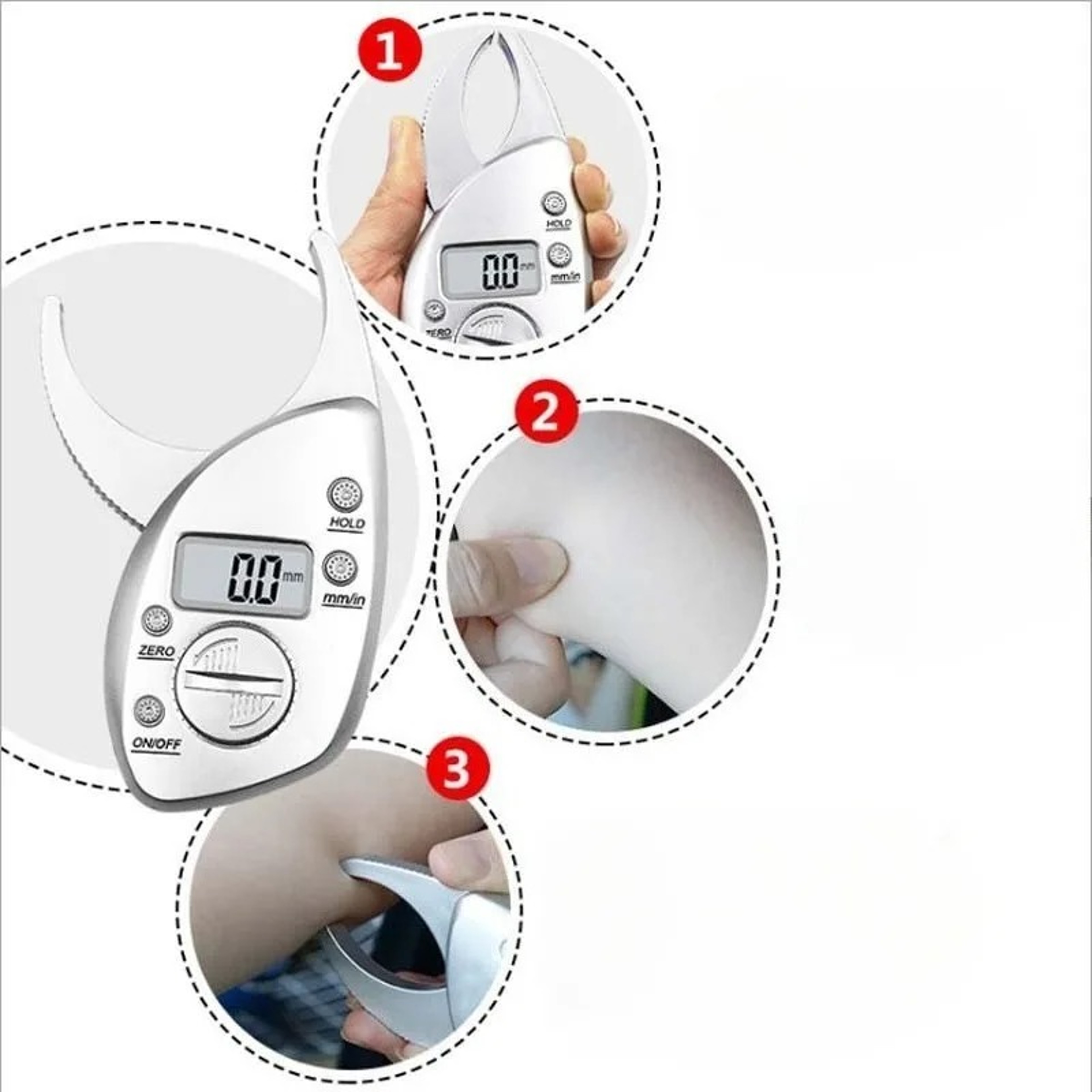 Digital Body Fat Caliper Skinfold Measurement Tool For Accurate Body Fat Testing 2