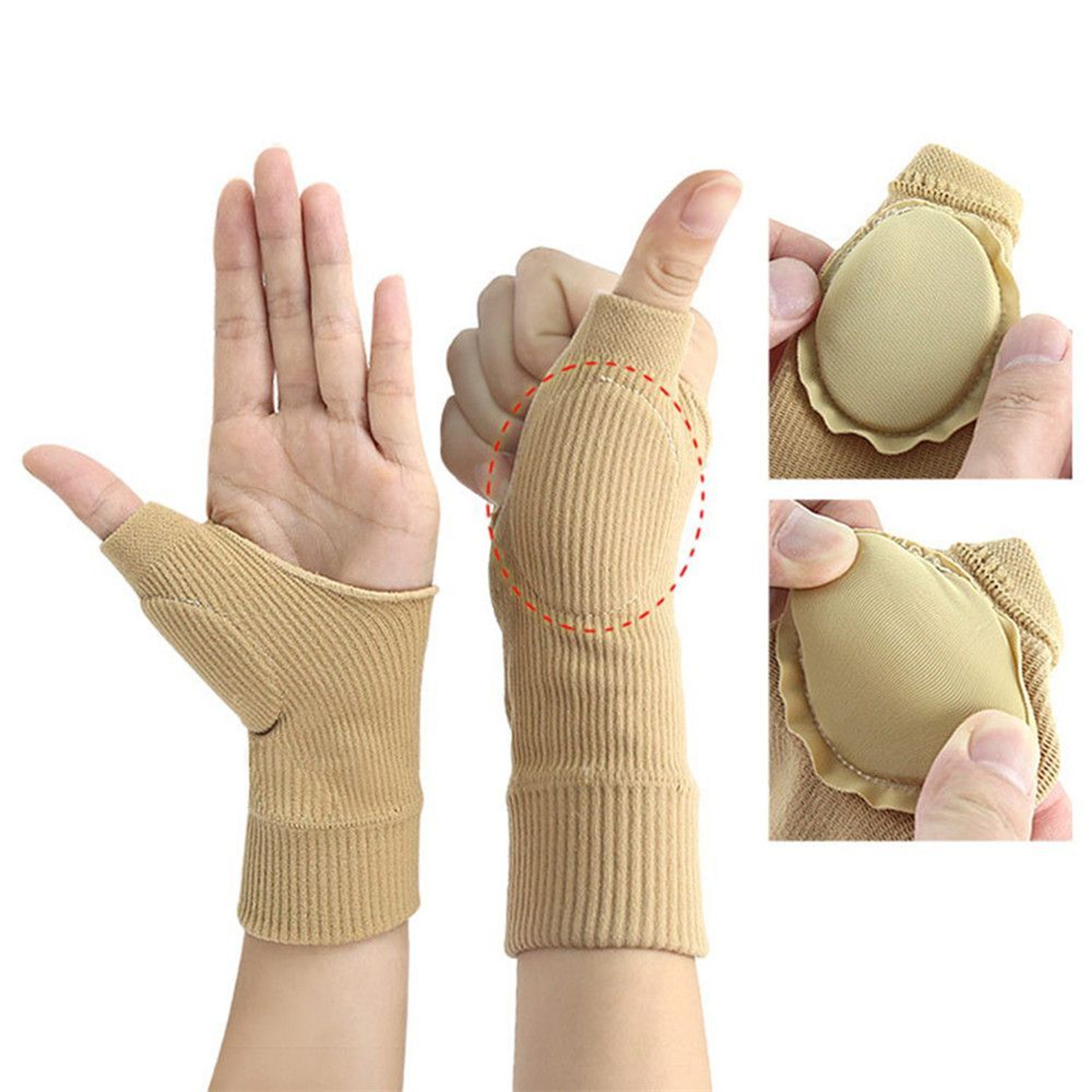 Wrist Support Brace With Thumb Splint Compression Glove For Arthritis Relief 5