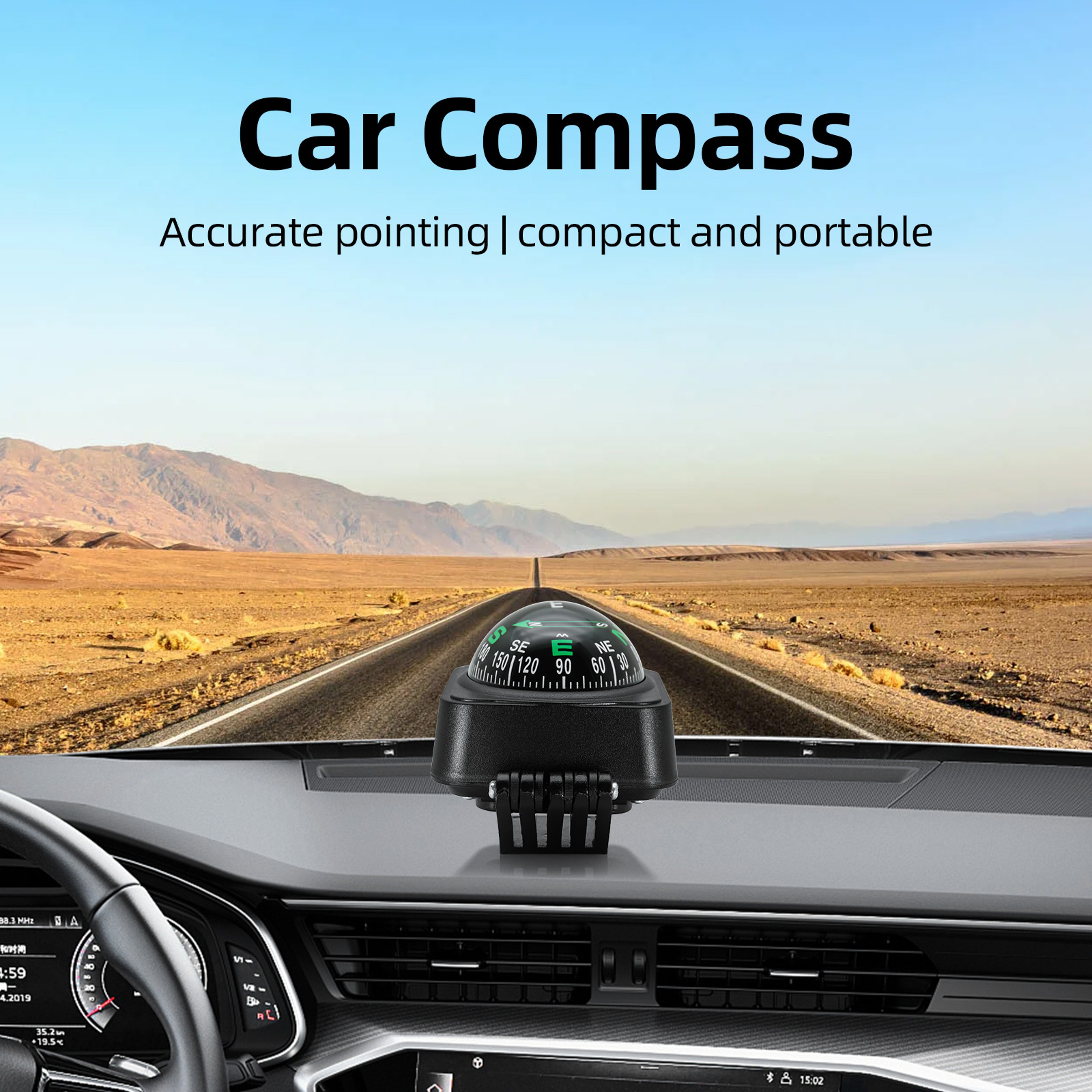 Portable Outdoor Car Compass Navigation Tool With Hiking Compass For Boat Vehicle Cycling 1