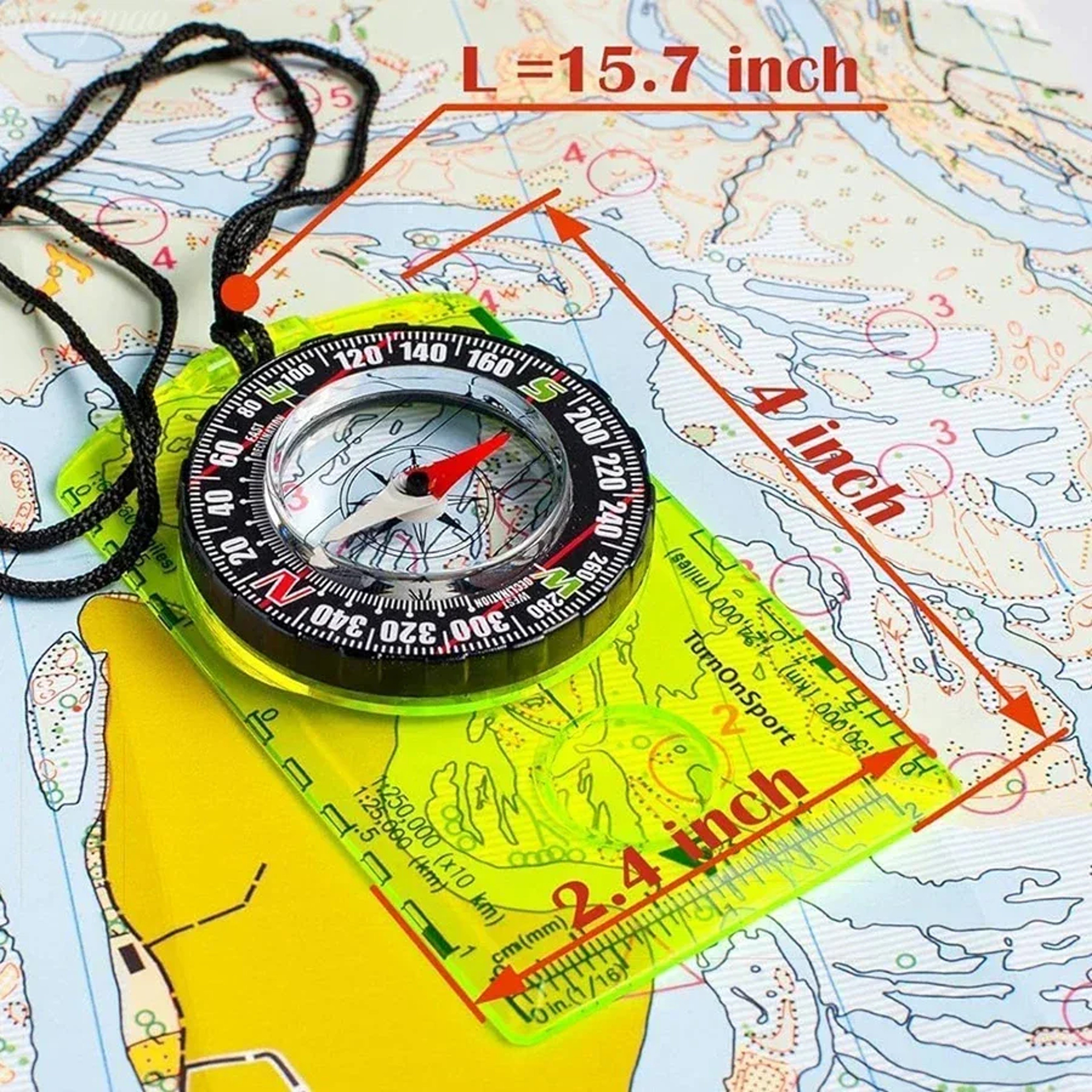 Waterproof Orienteering Compass for Hiking and Map Reading – view 6