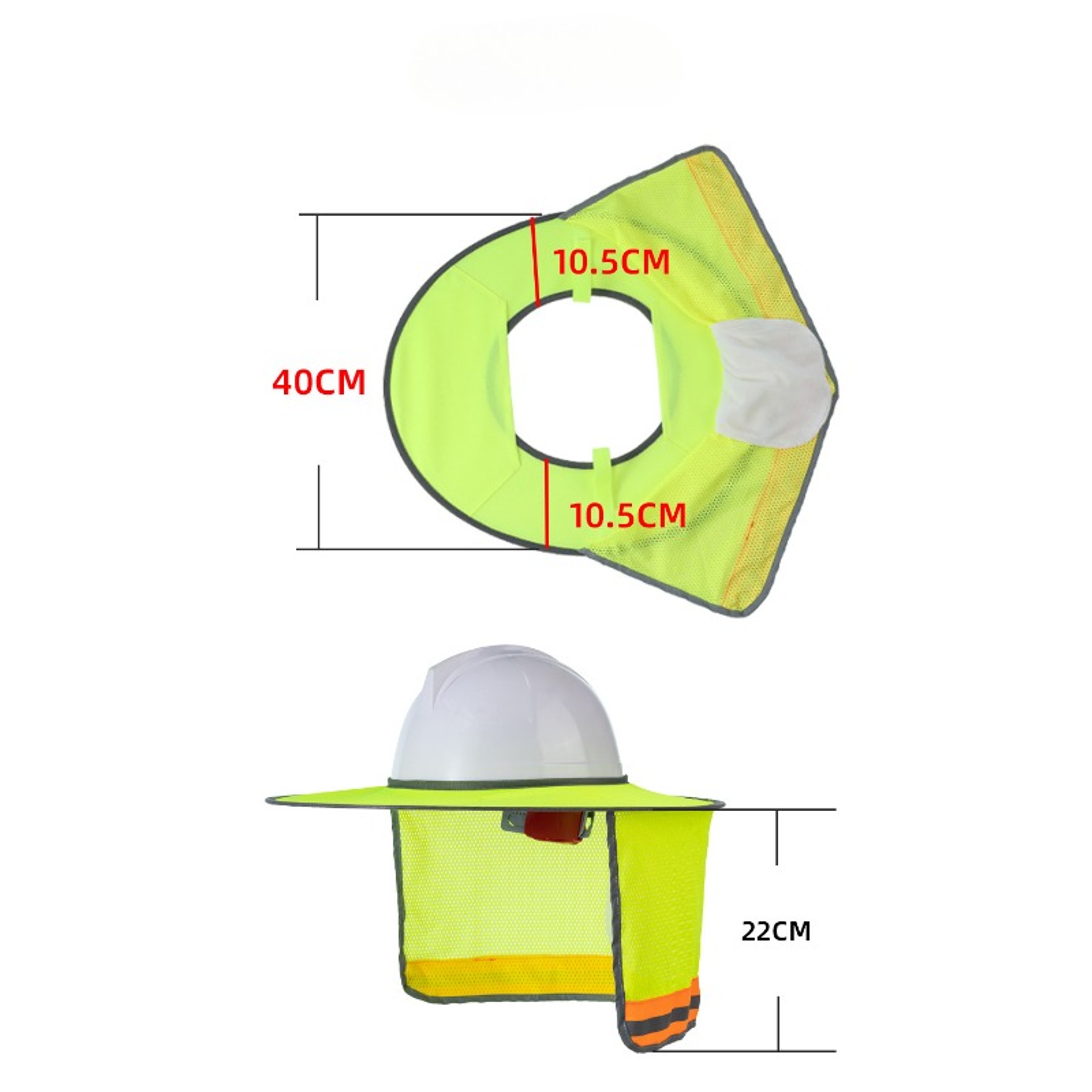 Reflective Sun Protection Hat With Foldable Neck Flap For Outdoor Work 5