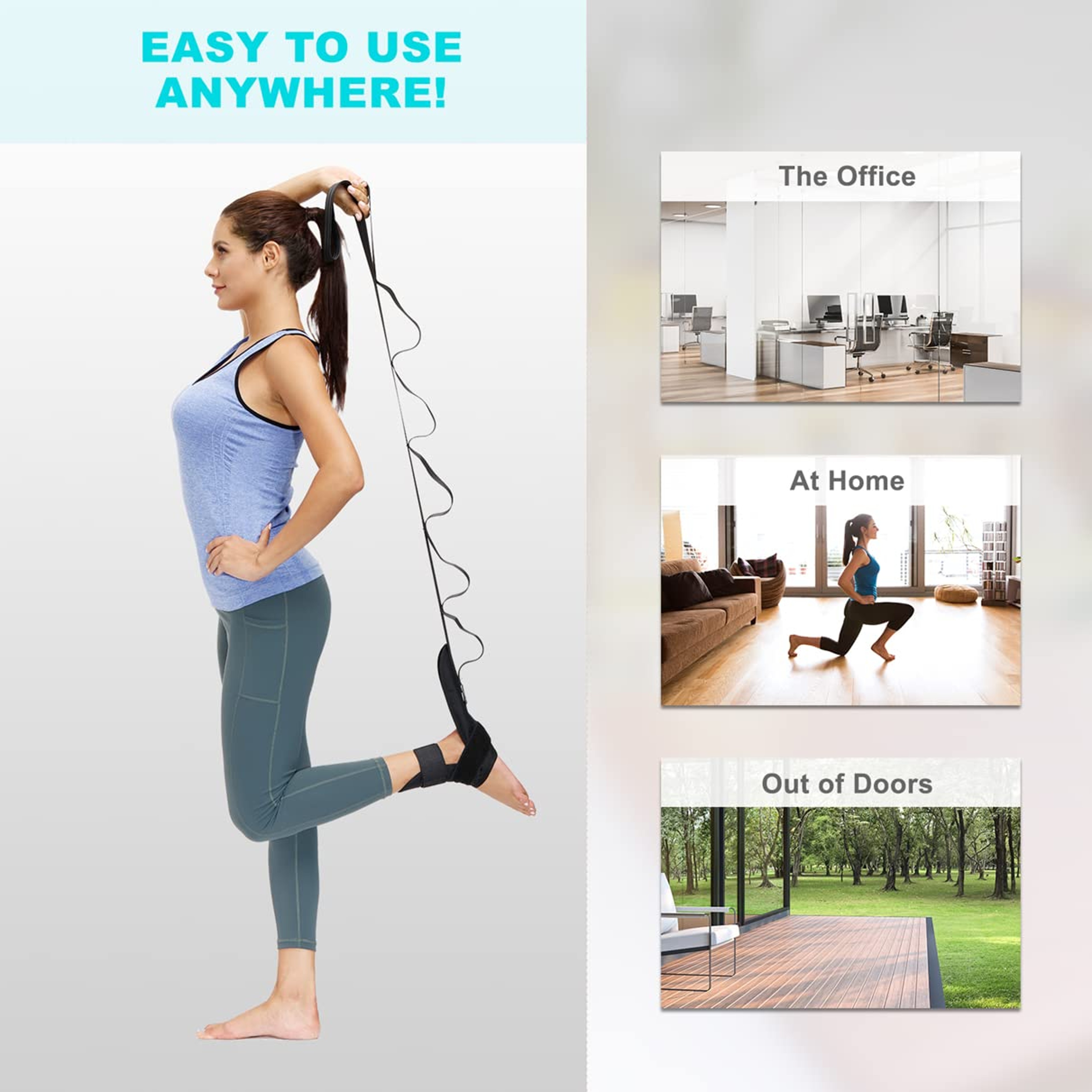 Leg Stretcher Machine For Flexibility Training Ankle Ligament Stretching Yoga Belt 3