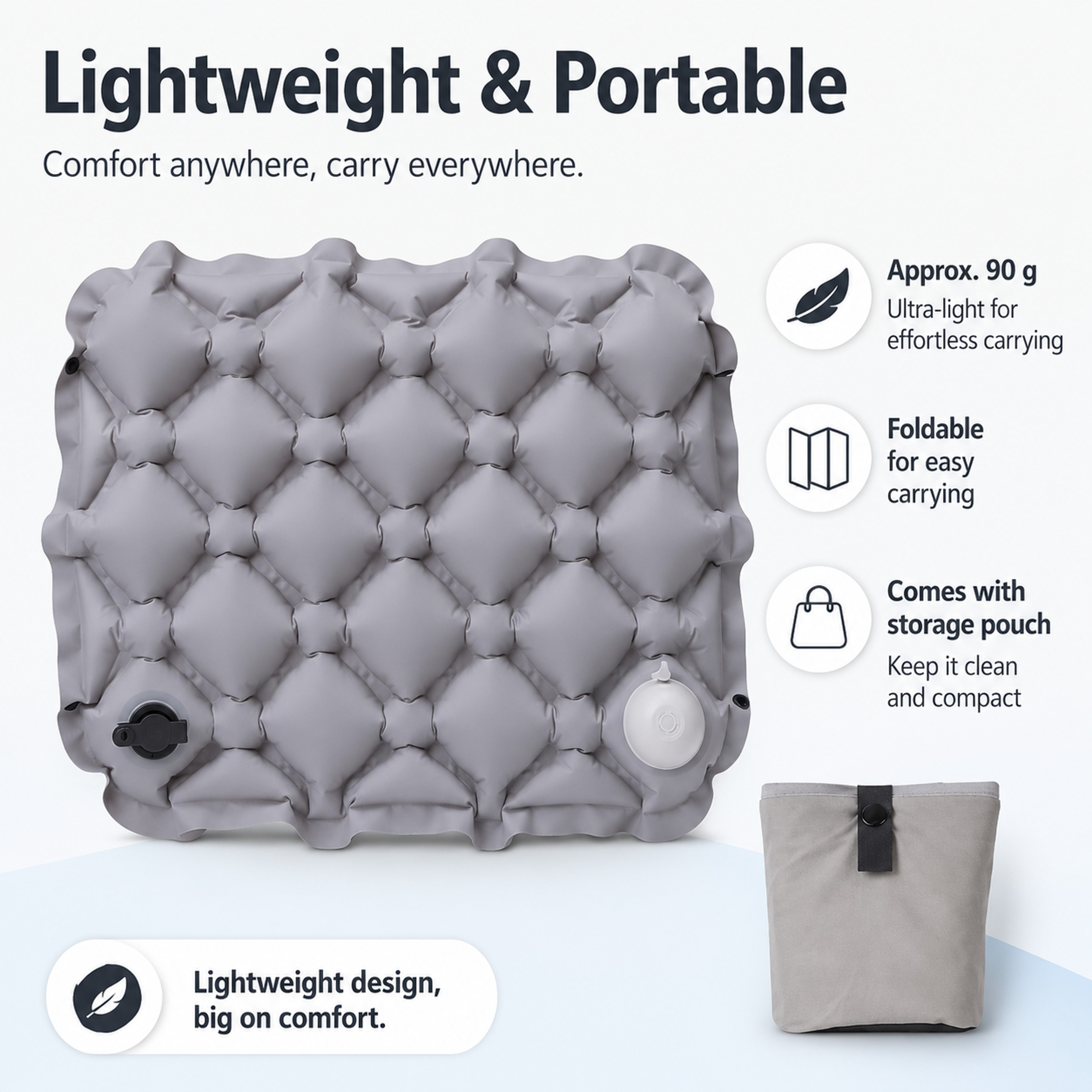 UltraLight Inflatable Stadium Seat Cushion – view 2