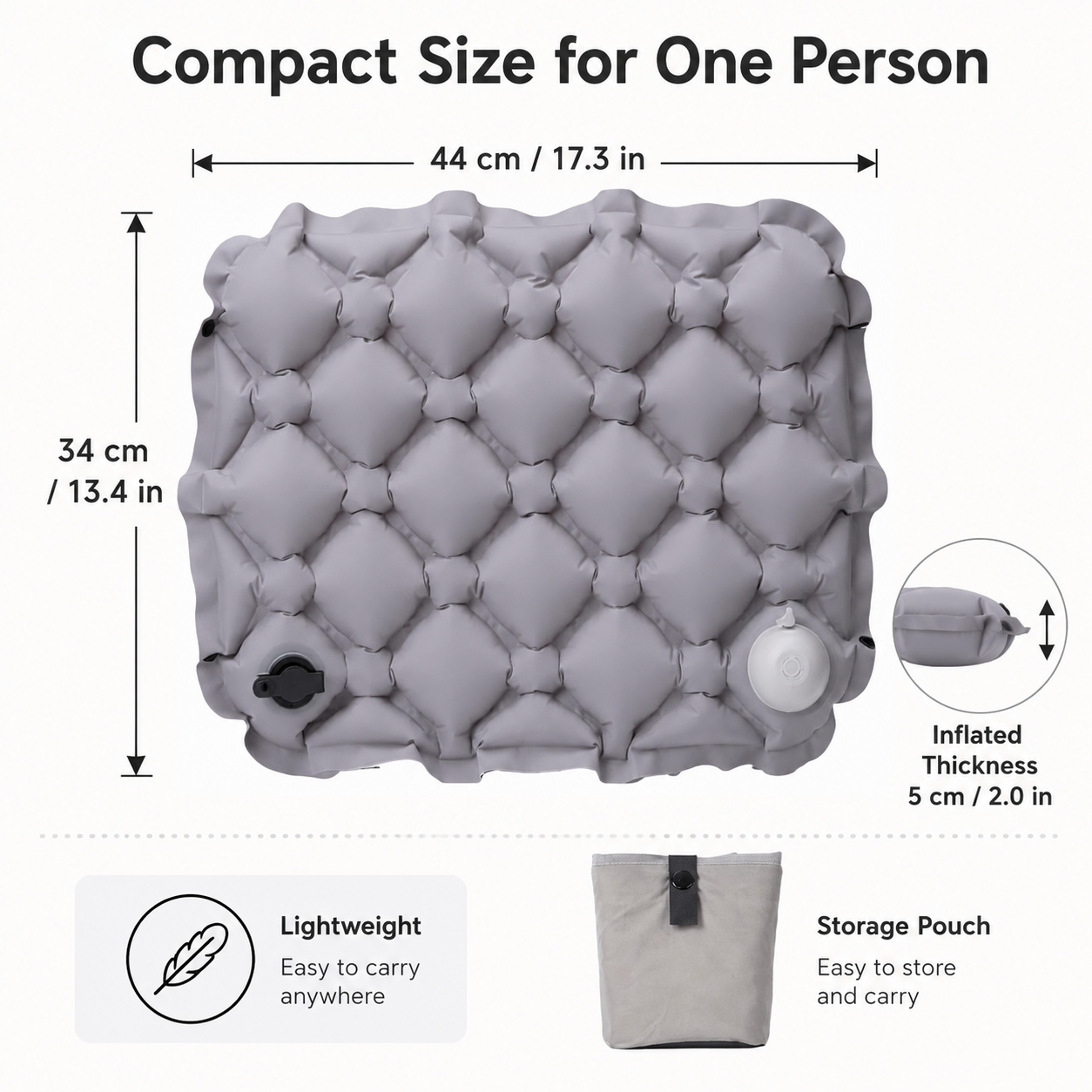 UltraLight Inflatable Stadium Seat Cushion – view 4