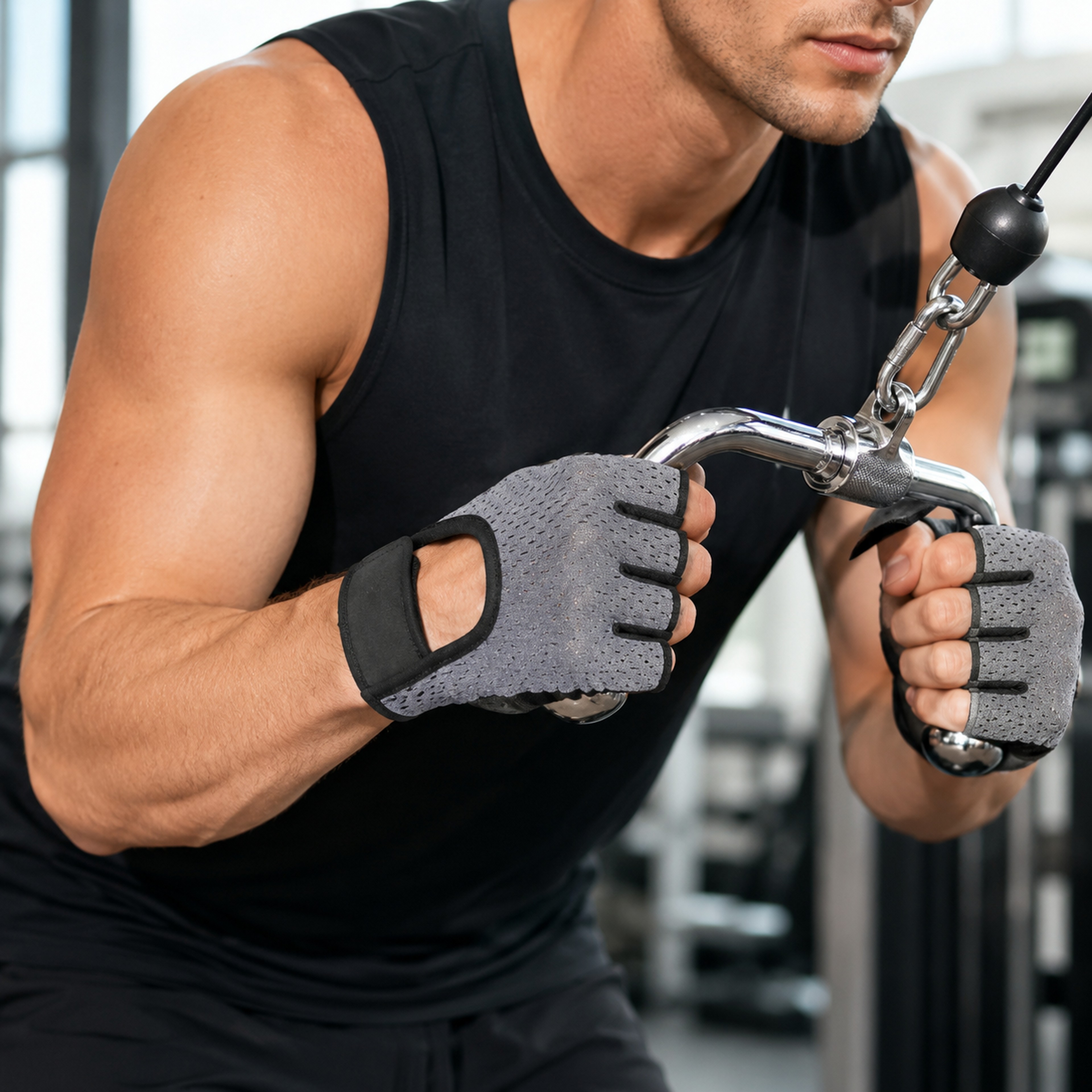 Breathable Weightlifting Gloves with Non Slip Padded Palms – view 6
