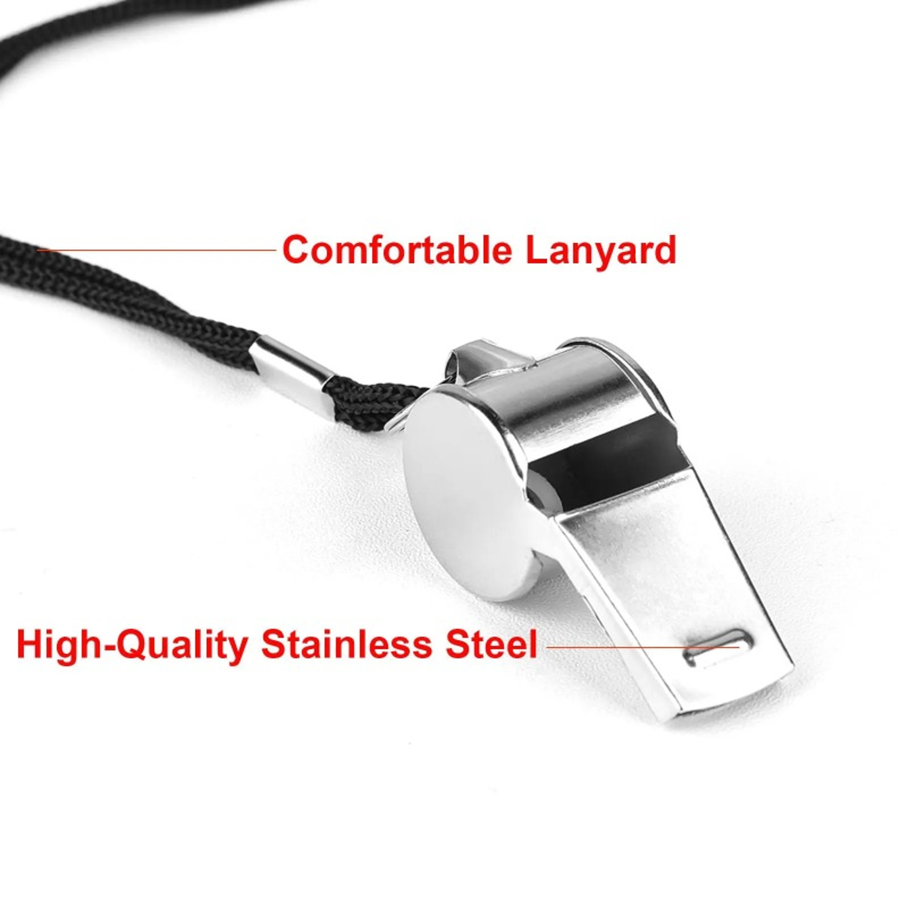 Stainless Steel Loud Referee Whistle for Sports Coaching and Training – view 4